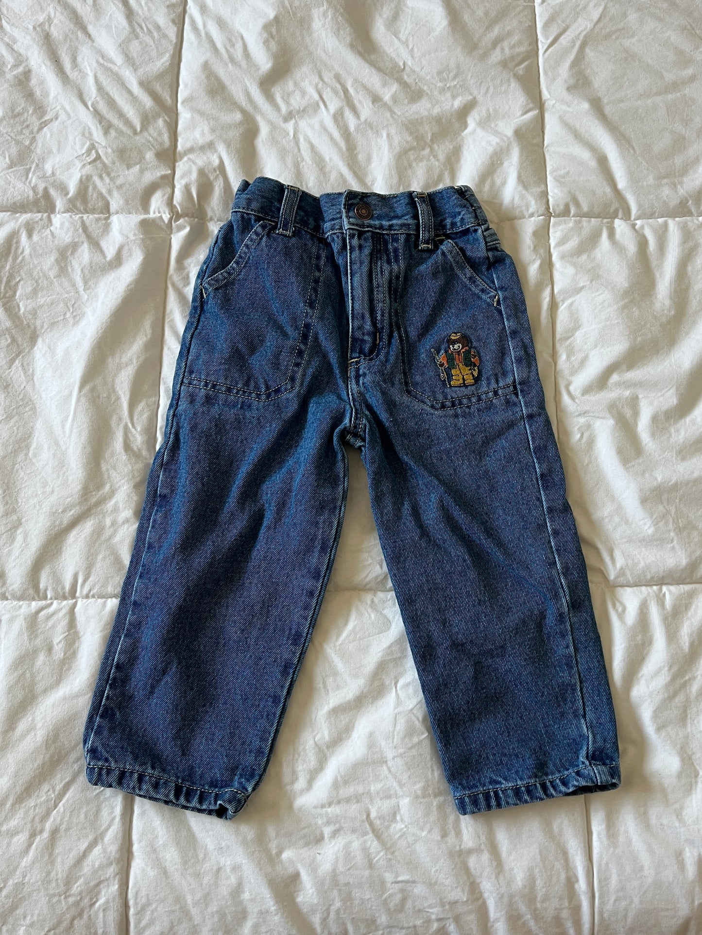 Fishing Bear Denim Jeans (2T)