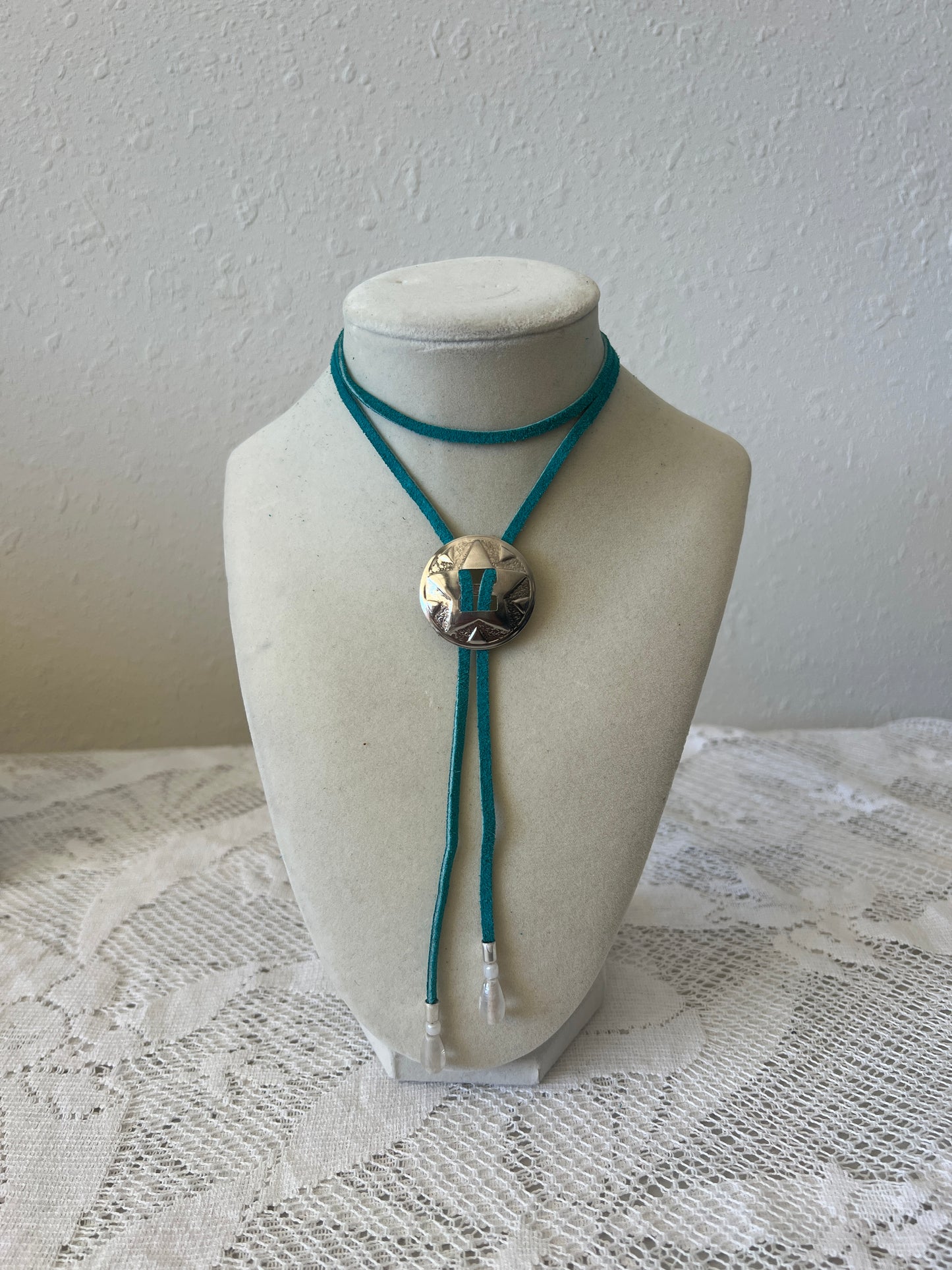 Turquoise + Silver Star Bolo Tie