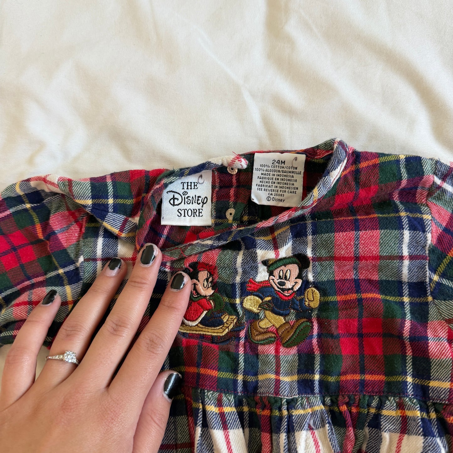 Vintage Mickey Plaid Dress (2T)