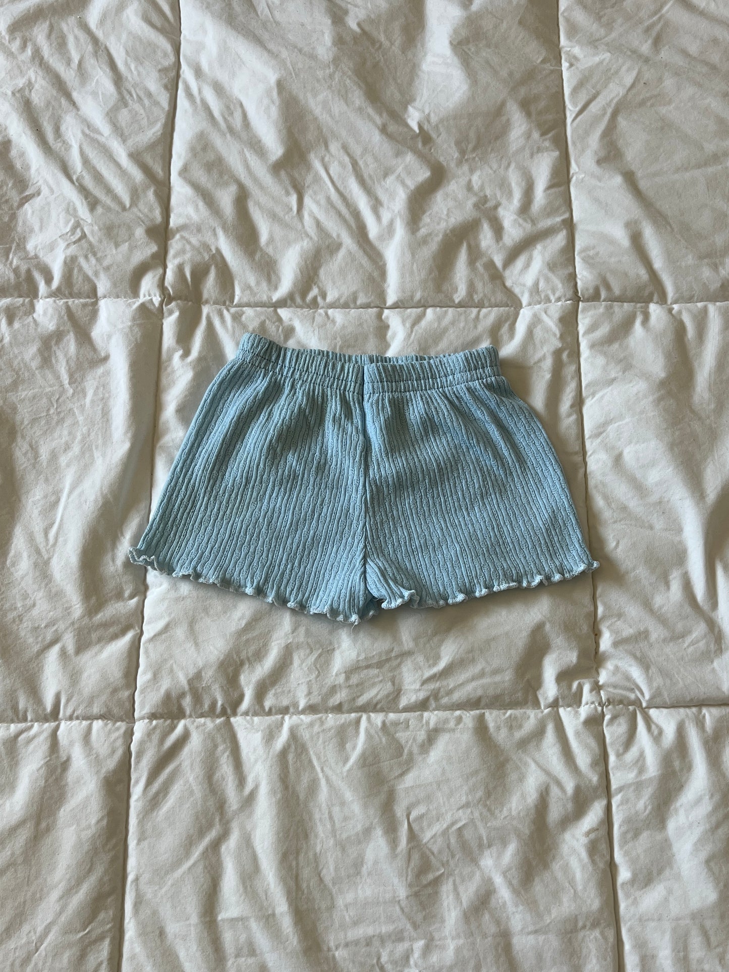 Blue Pointelle Shorts (12mo)