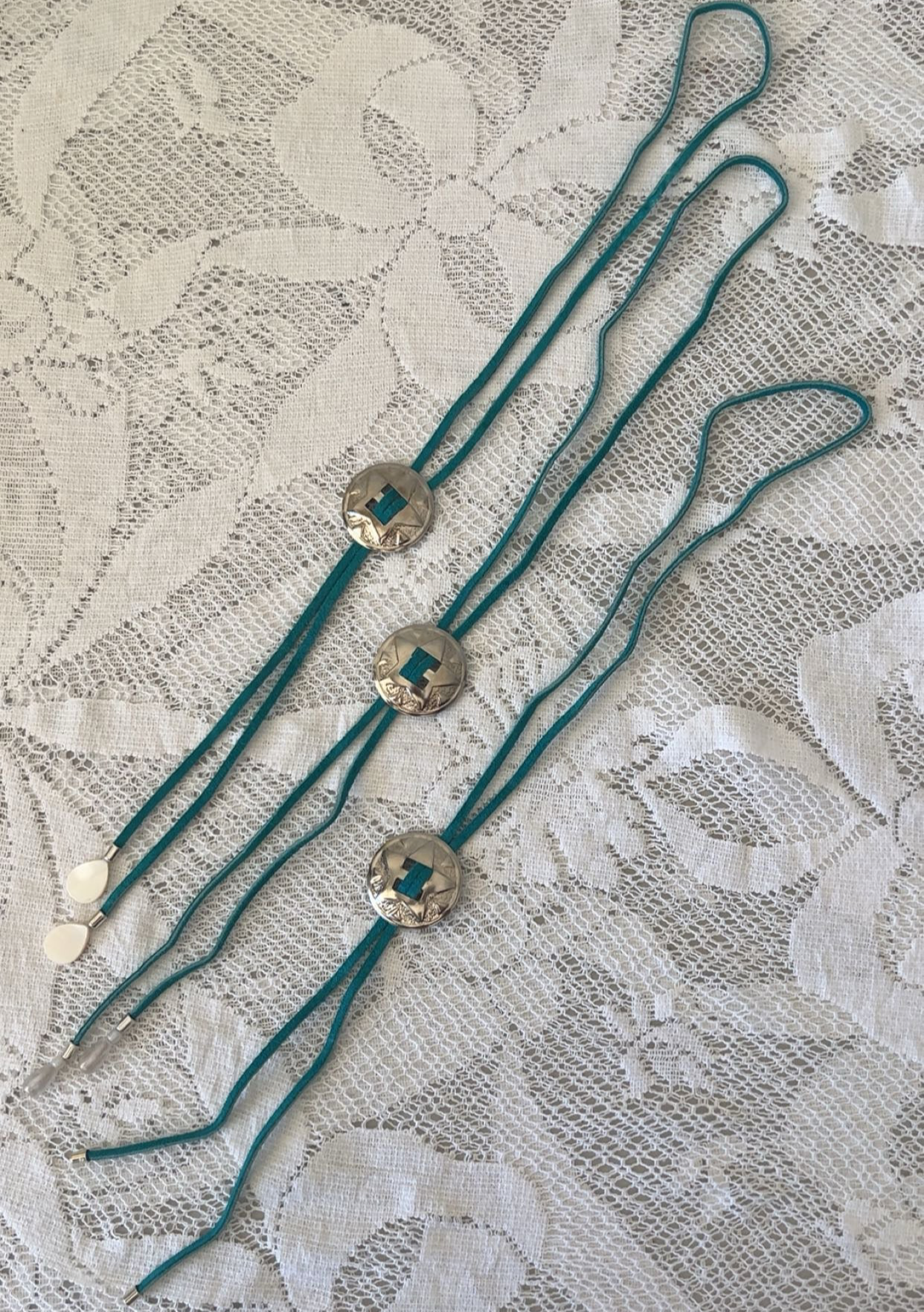 Turquoise + Silver Star Bolo Tie