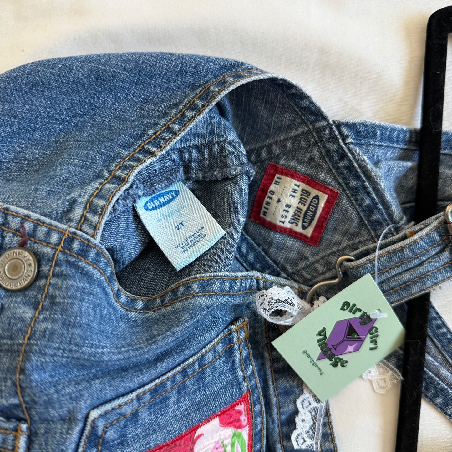 Strawberry Shortcake Button Overalls (2T)