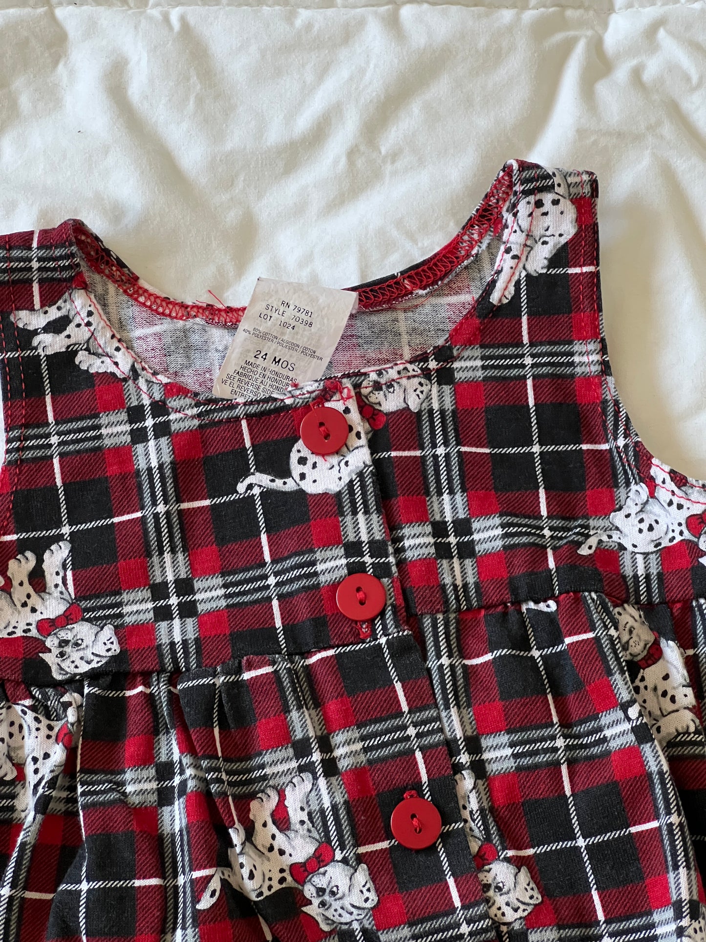 Plaid Dalmatian Dress (2T)