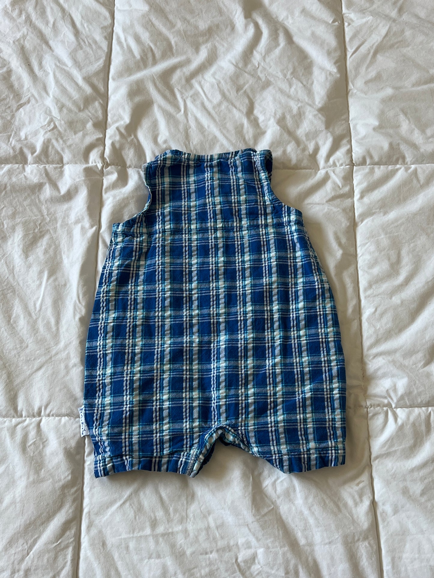 Beach Buzz Plaid Romper (6-9mo)