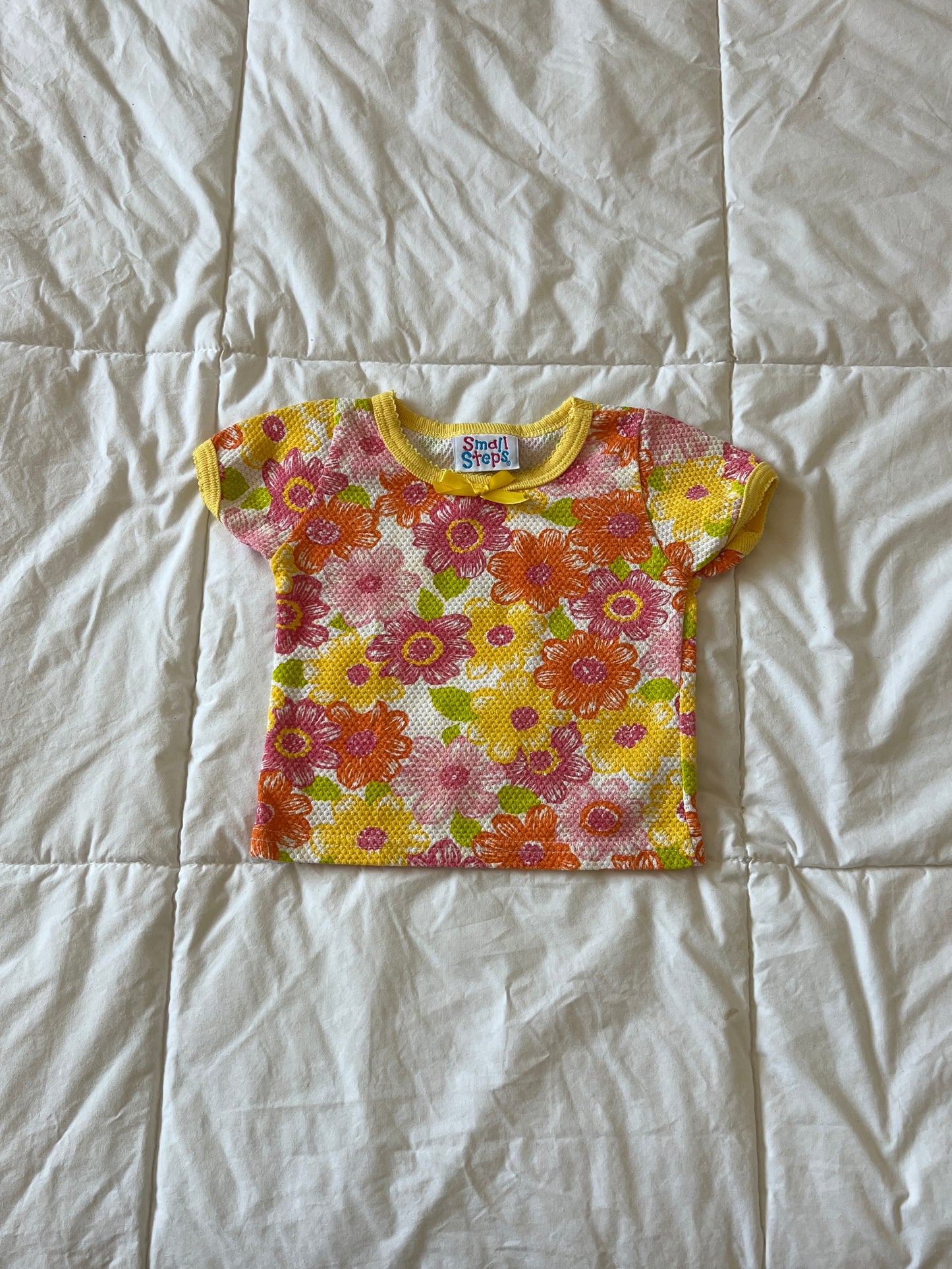 Floral Baby Tee "Small Steps" (2T)