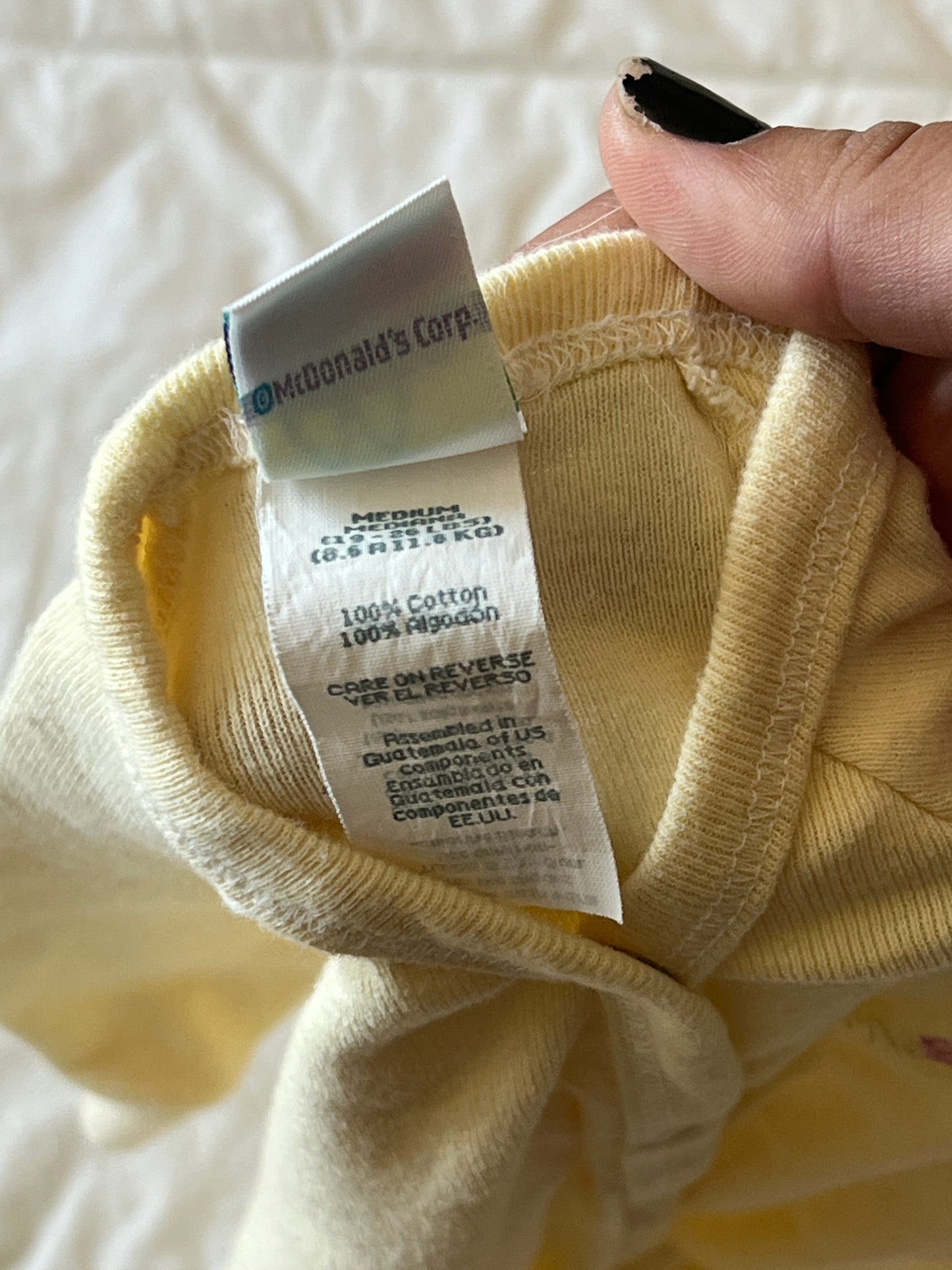 Yellow McBaby Onesie (9-24mo)