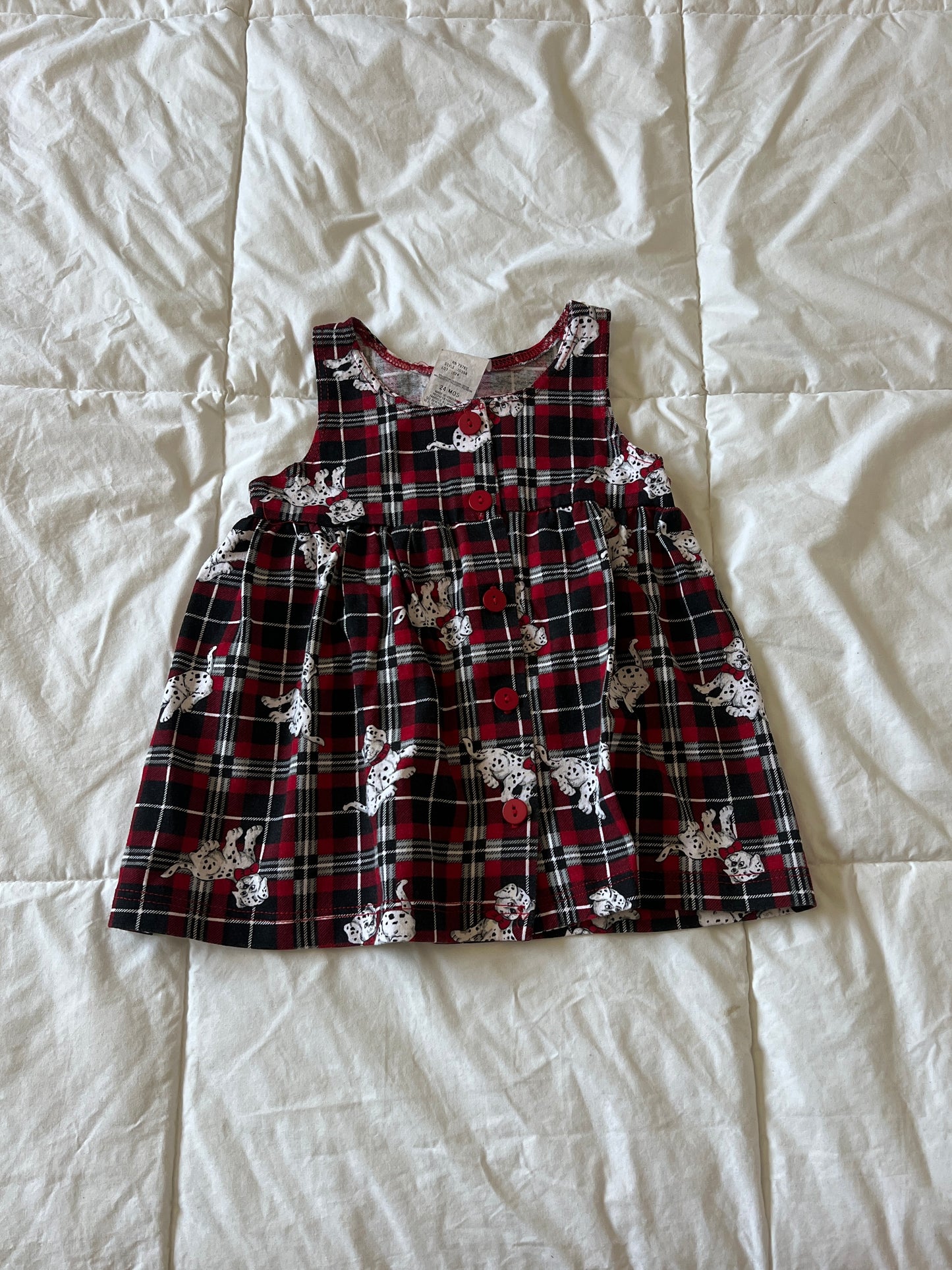 Plaid Dalmatian Dress (2T)