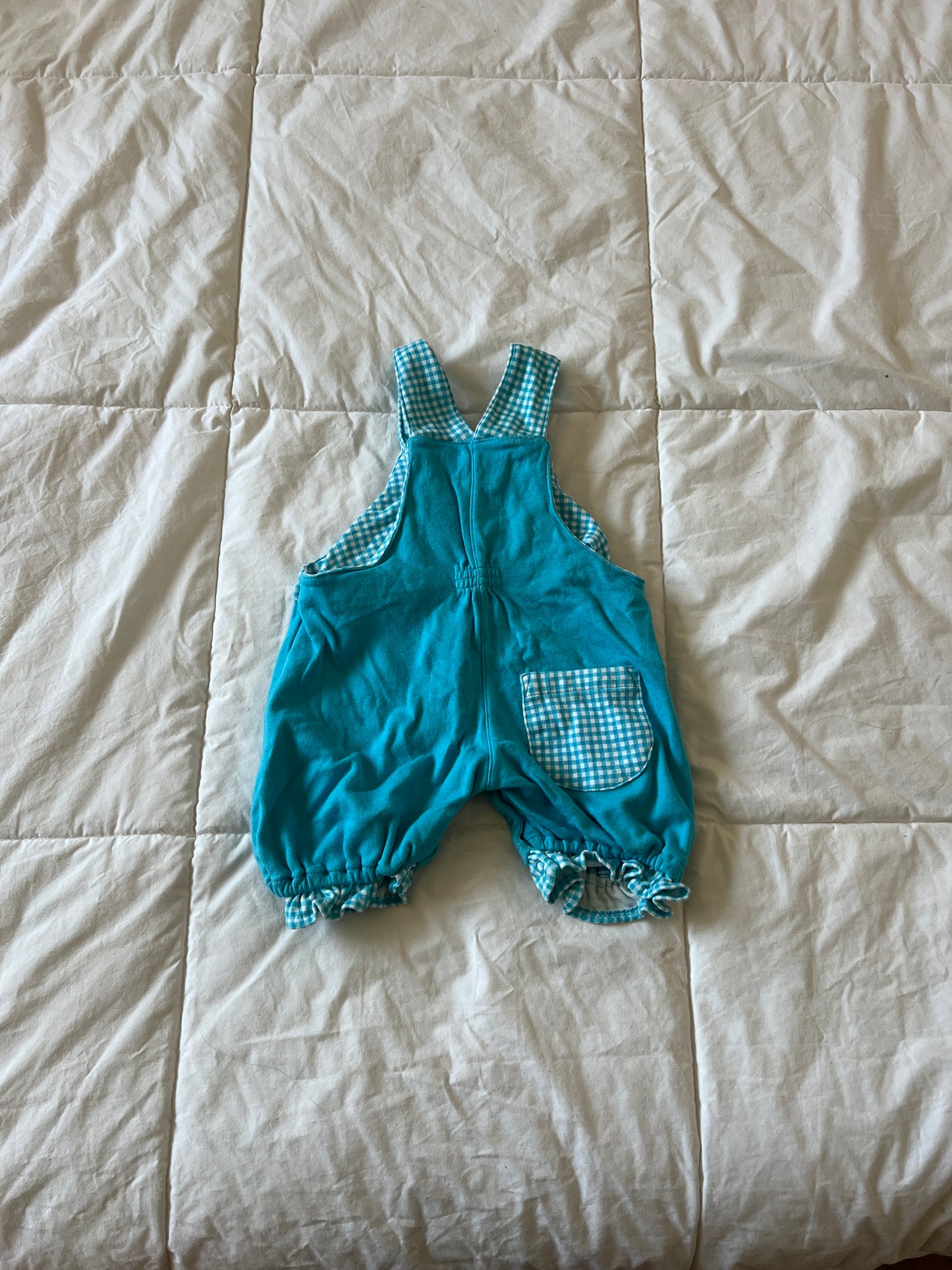 McBaby Soft Blue Overalls (3/6mo)