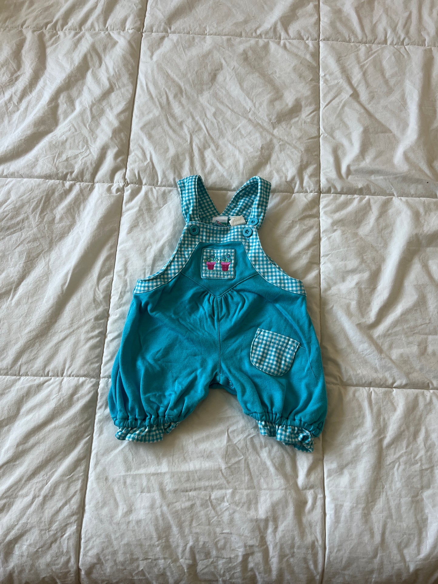 McBaby Soft Blue Overalls (3/6mo)