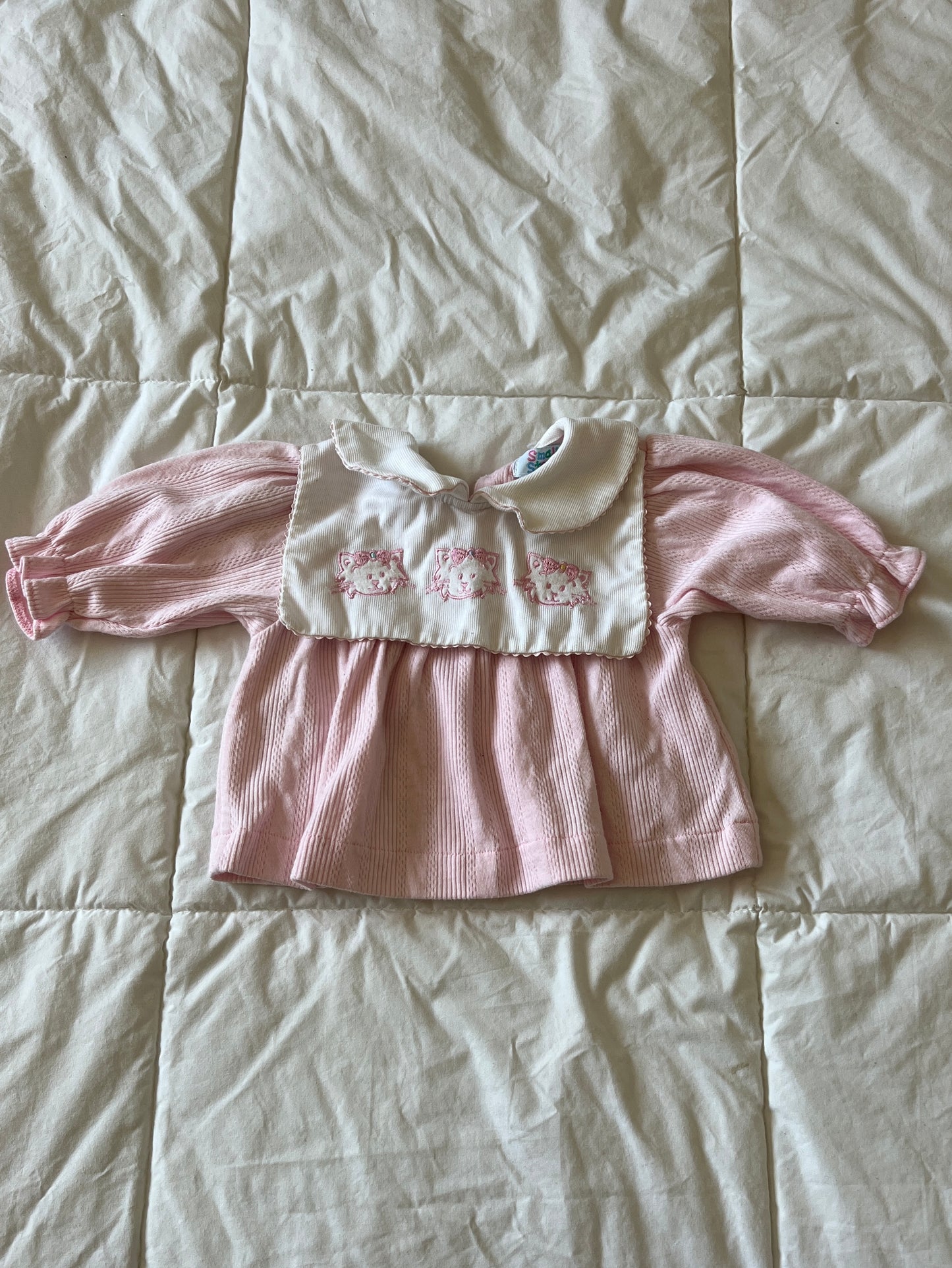 Pink Kitty Blouse (6/9 mo)