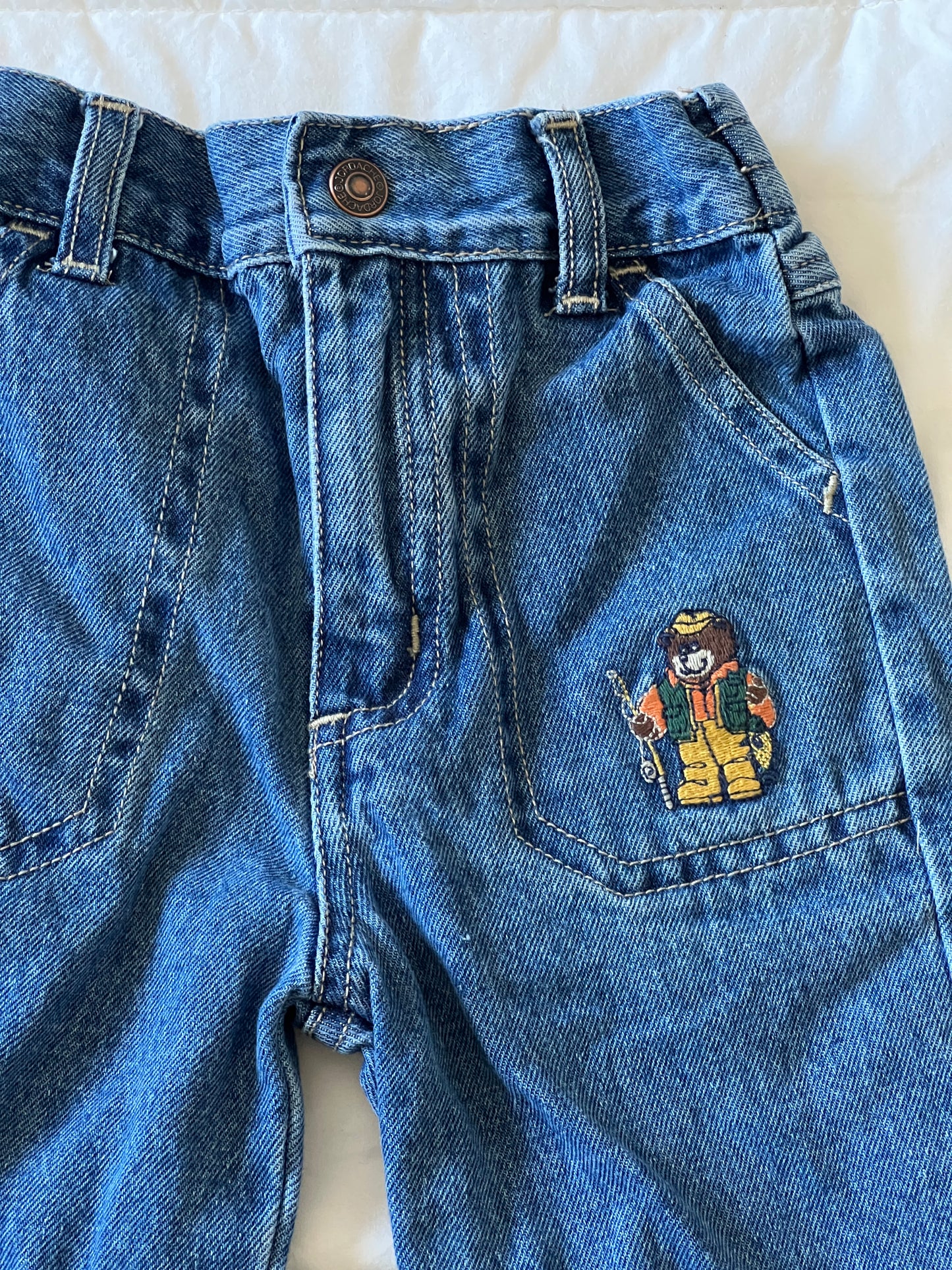Fishing Bear Denim Jeans (2T)