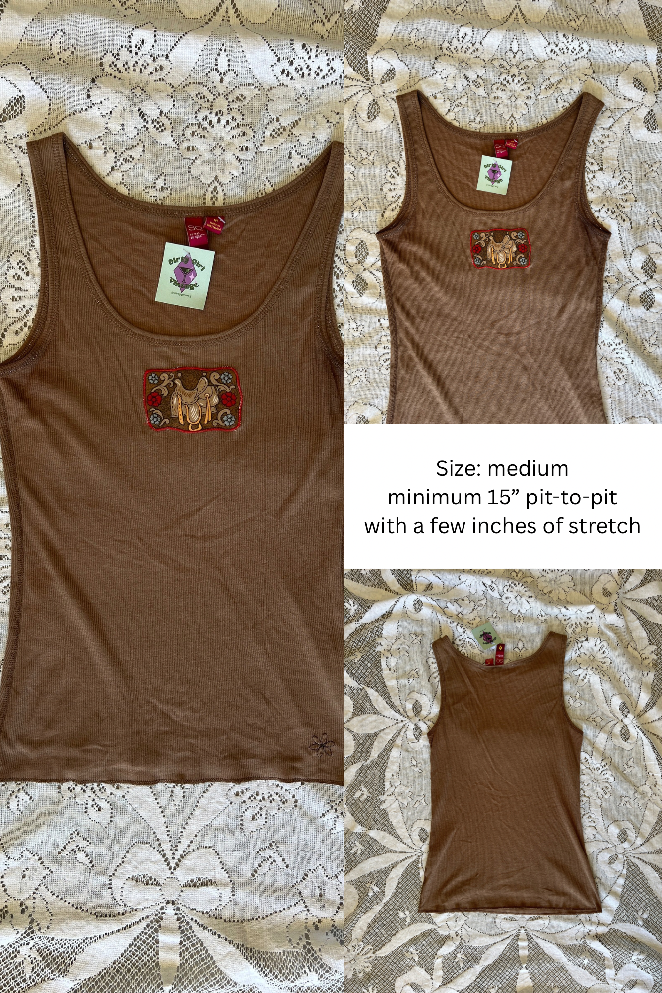Upcycled Western Patch Tops