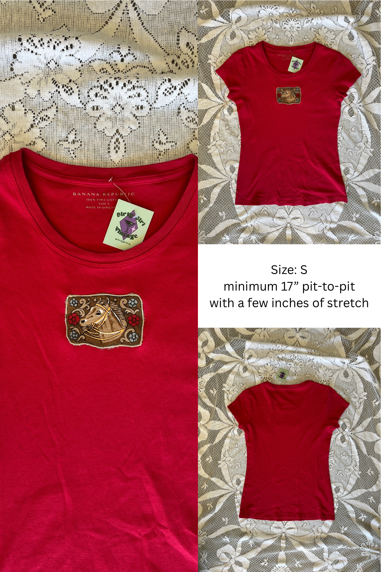 Upcycled Western Patch Tops