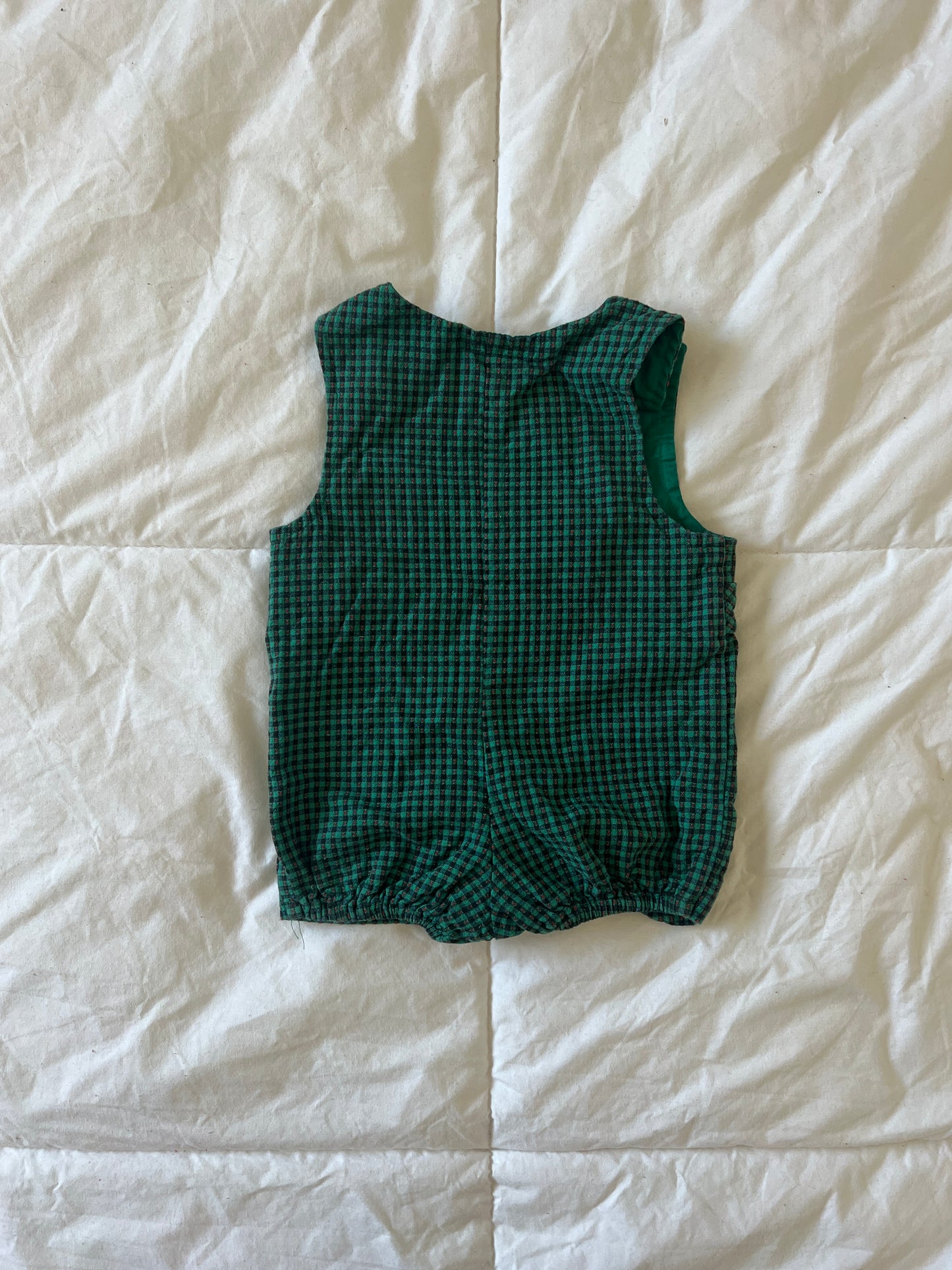 Gingham Bear Overalls (3-6 mo)