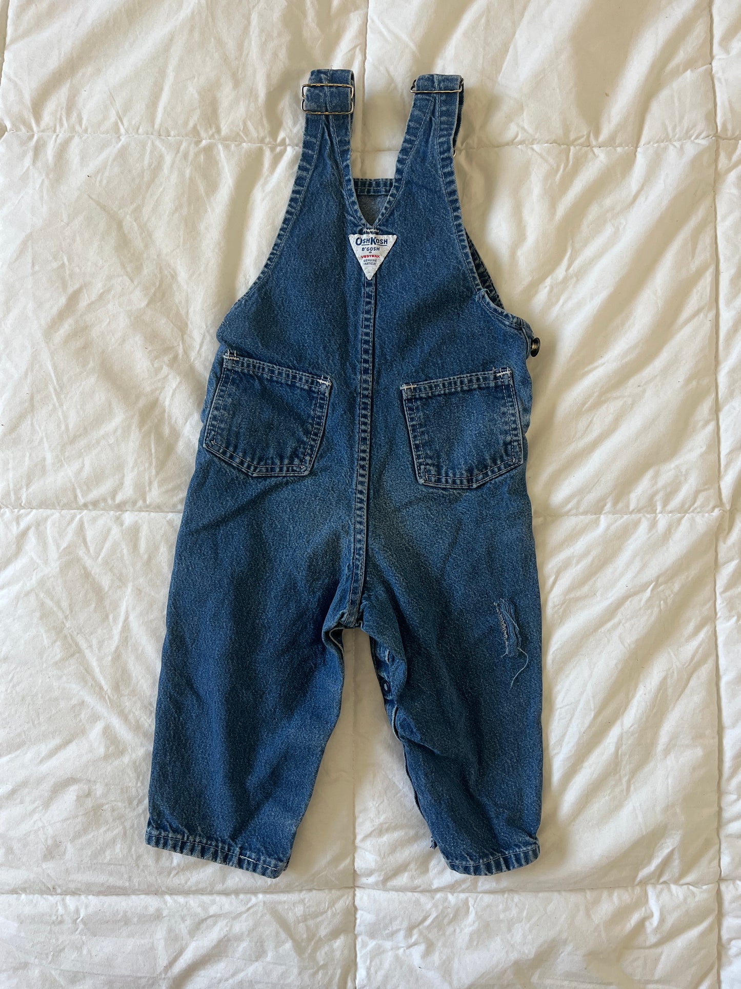 Denim Dark Wash Oshkosh Overalls (2T)