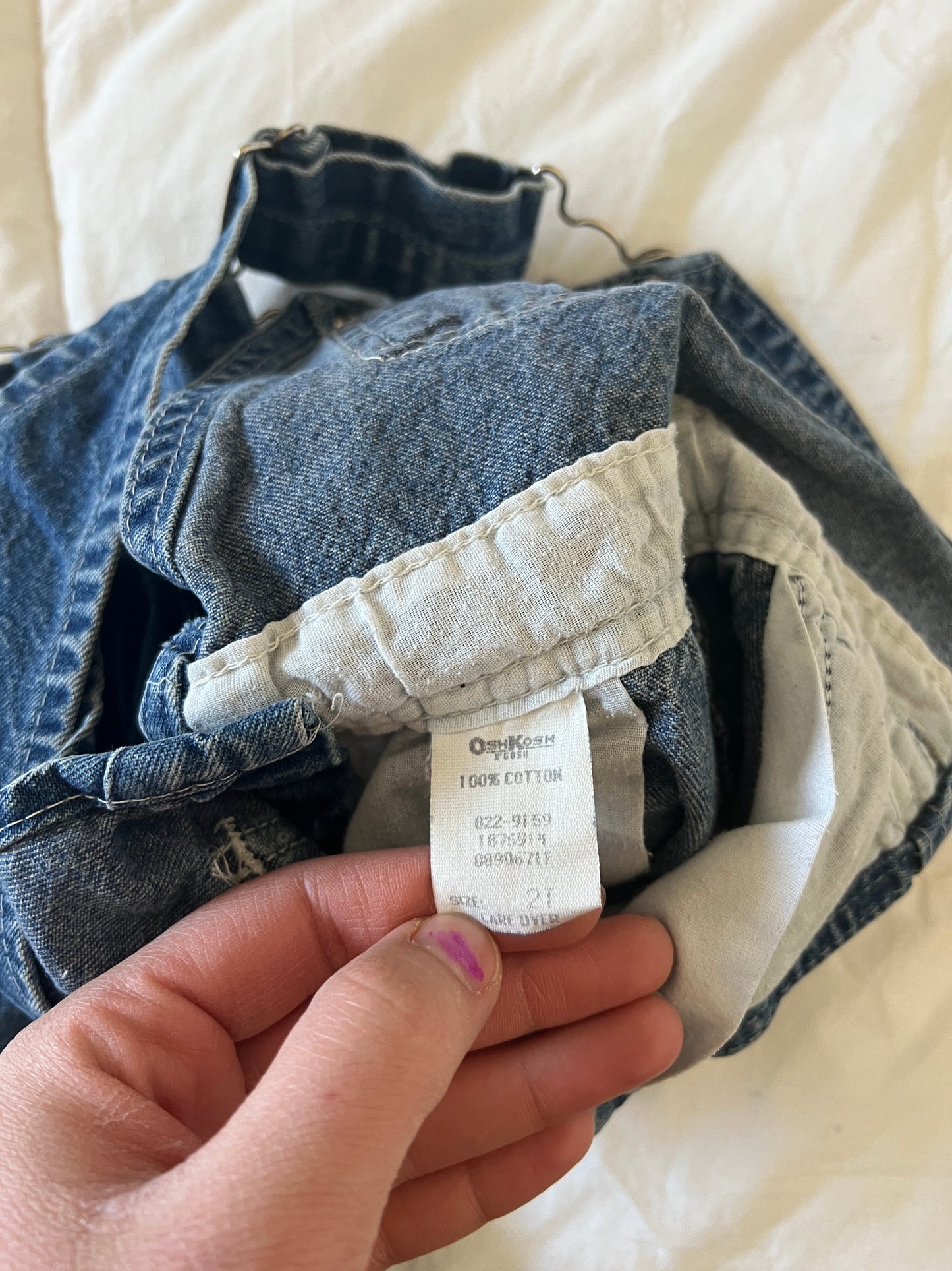 Denim Dark Wash Oshkosh Overalls (2T)