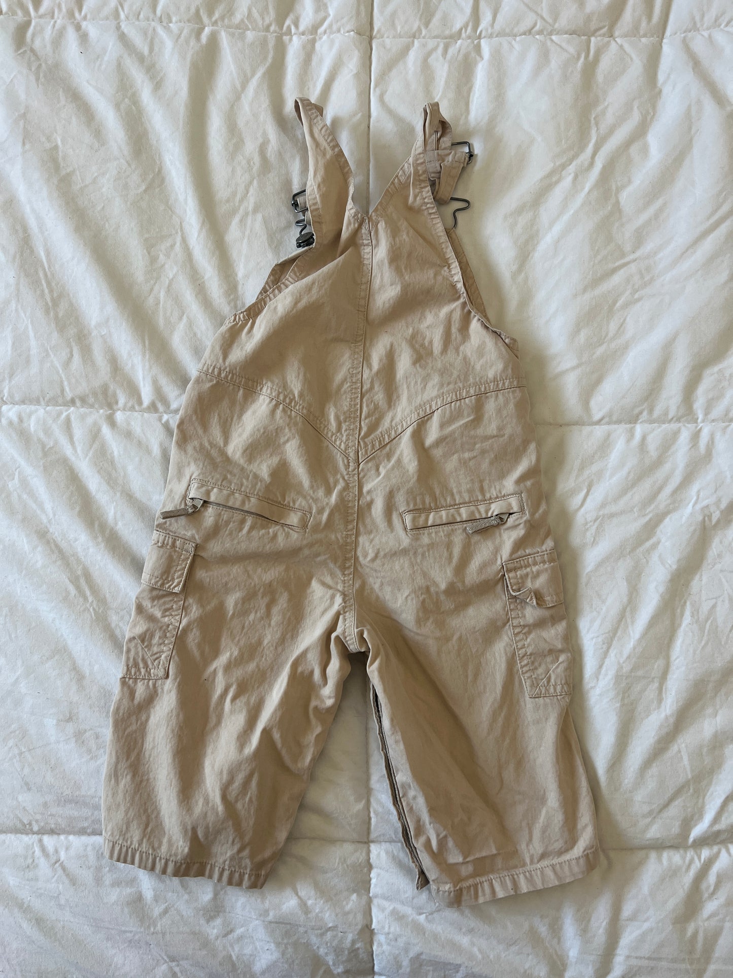 Khaki Oshkosh Overalls (12 mo)