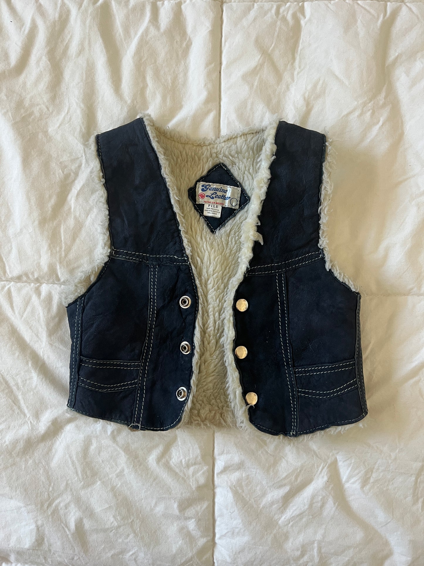 Vintage Leather Vest (2T)
