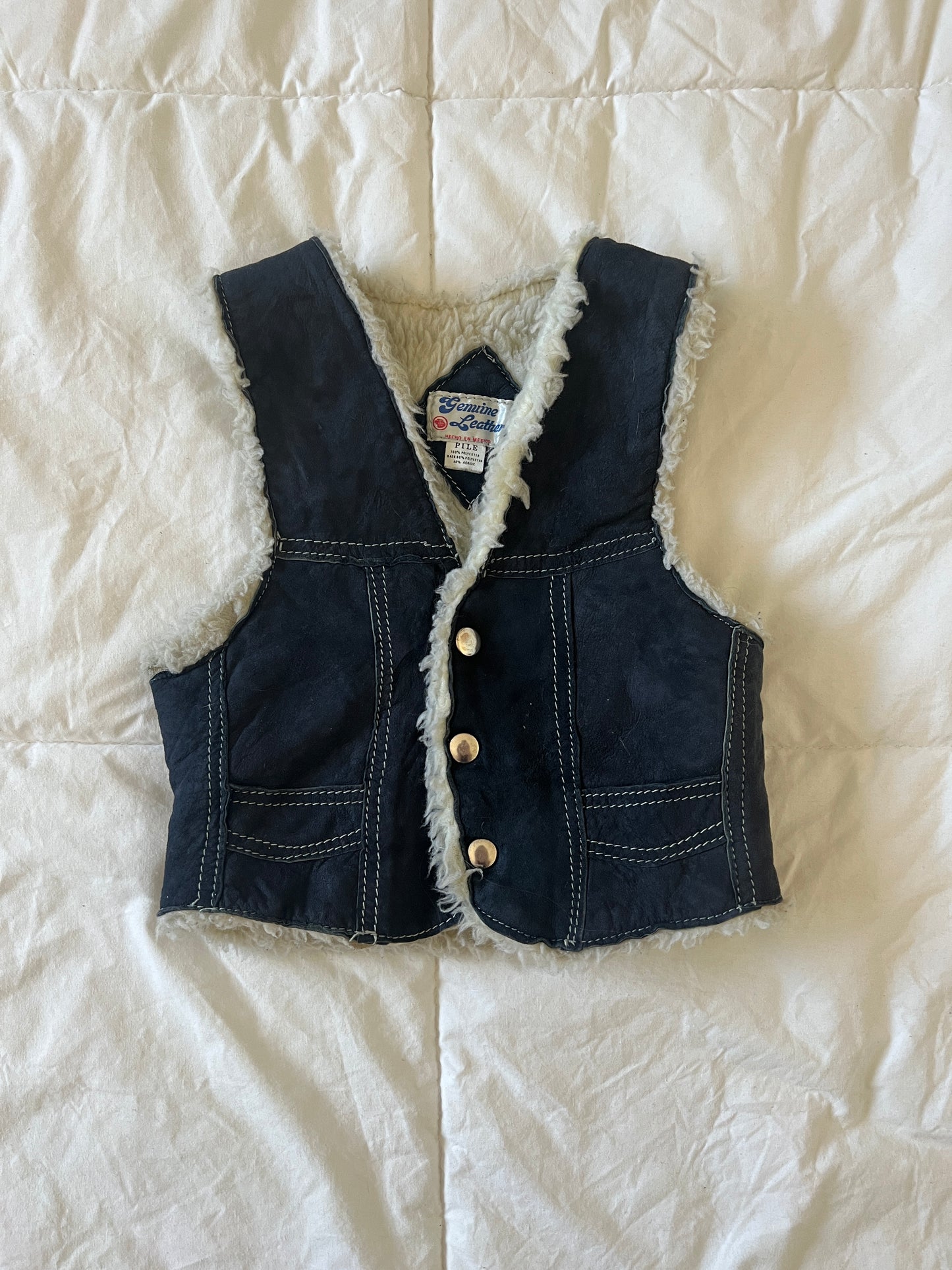 Vintage Leather Vest (2T)