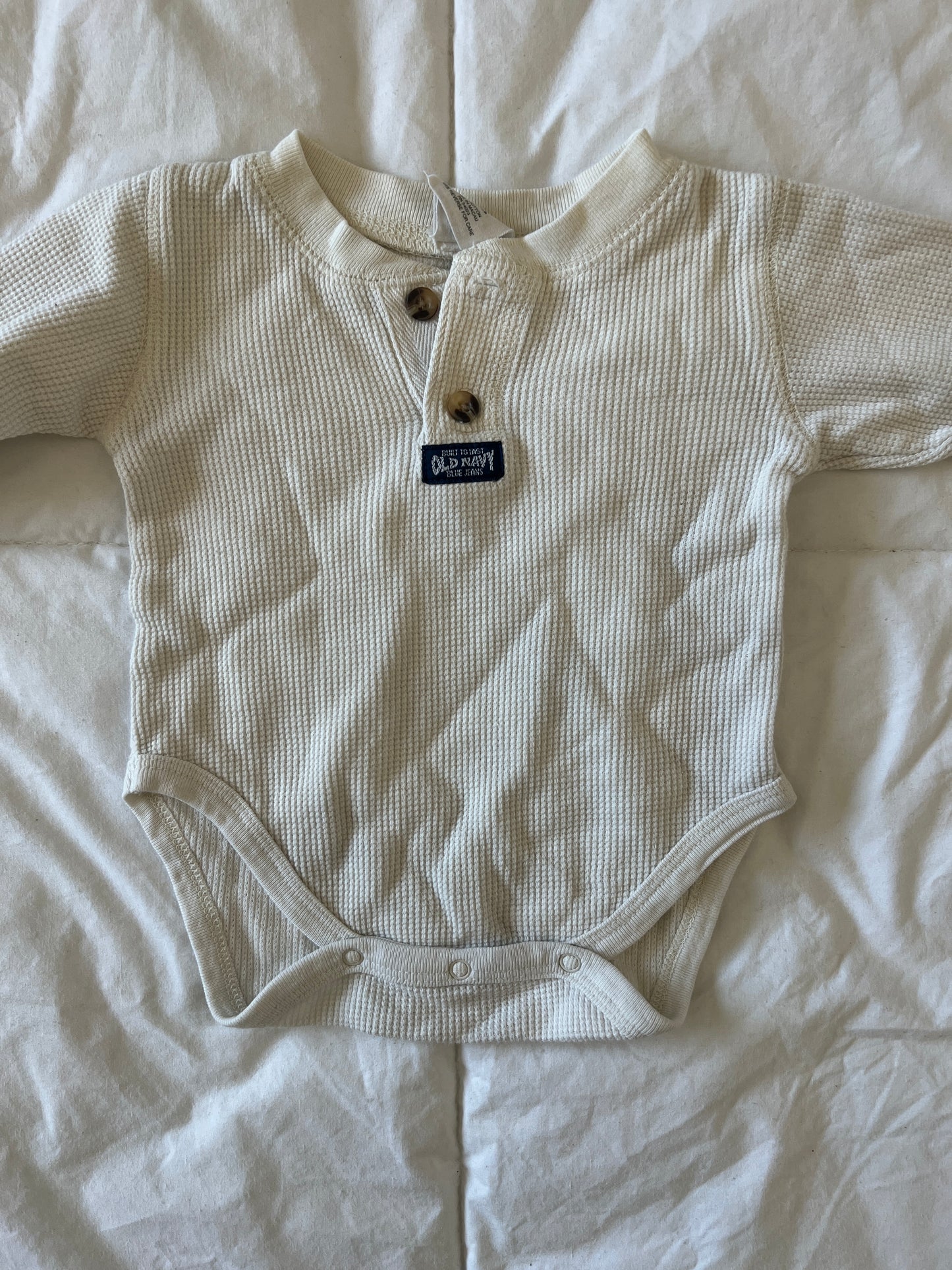 White Long Sleeve Onesie (0-3 mo)