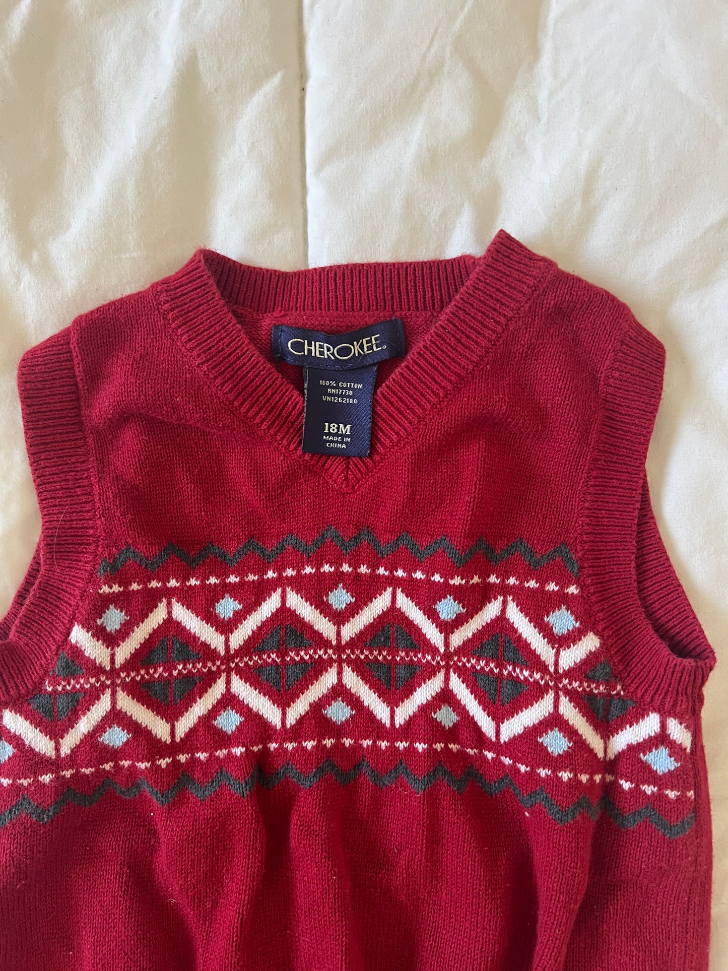 Cherokee Sweater Vest (18 mo)