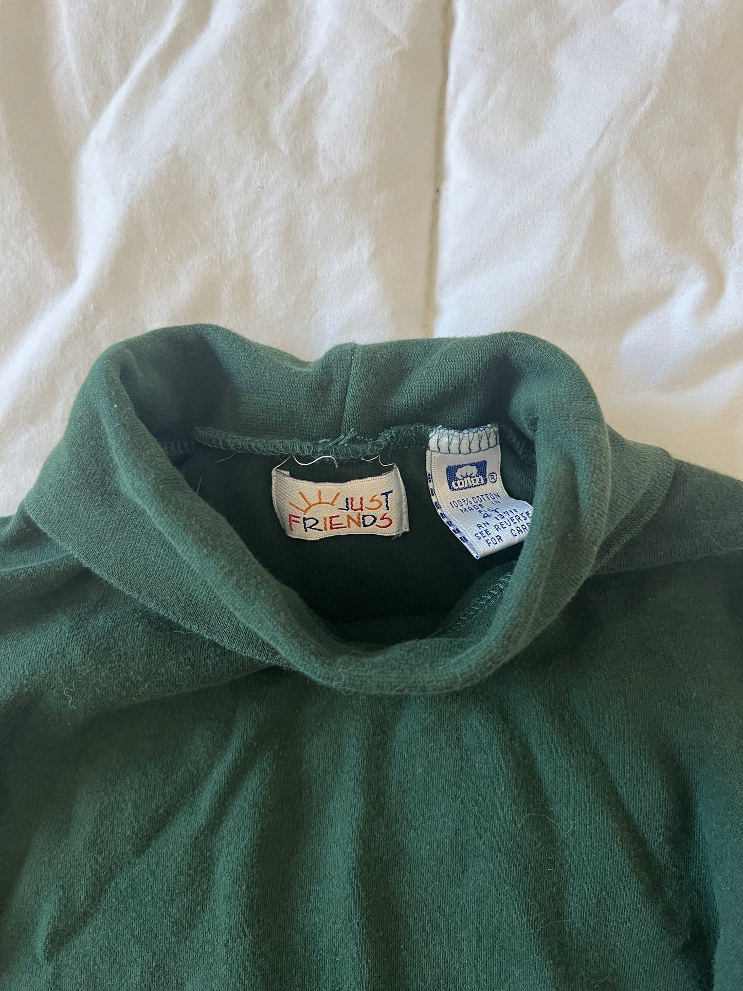 Green Vintage Turtle Neck 100% Cotton (4T)