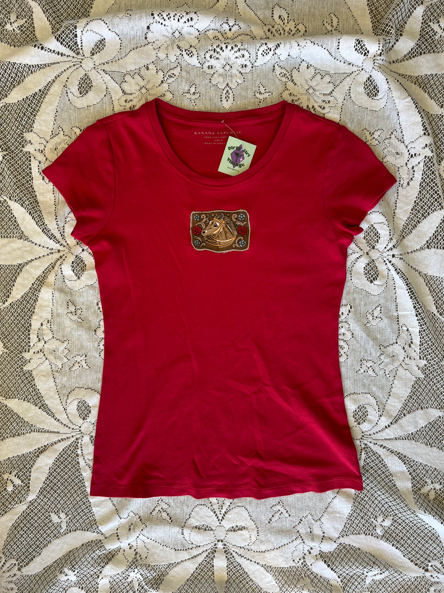 Upcycled Western Patch Tops