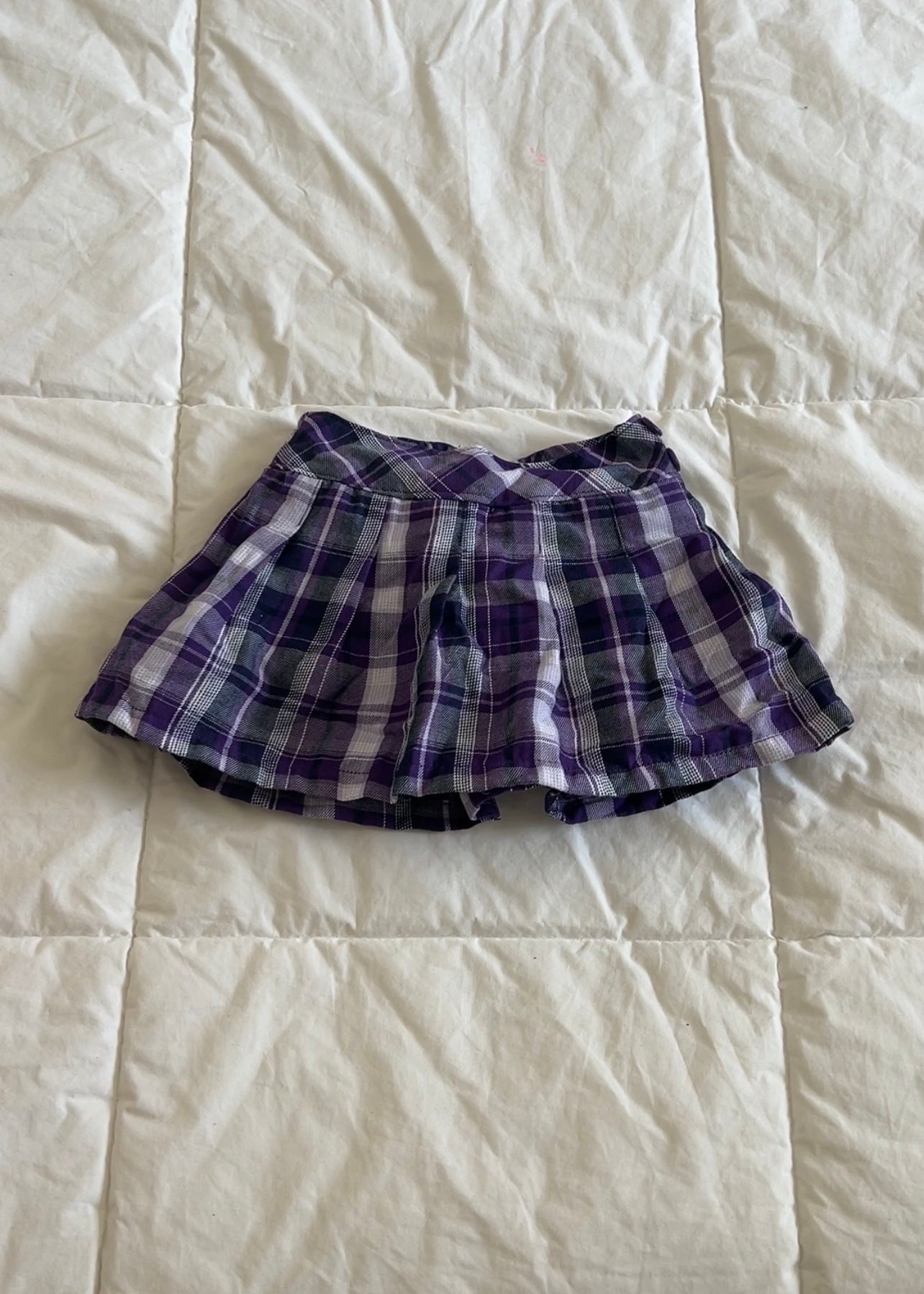 Purple Plaid Mini Skirt (2T)