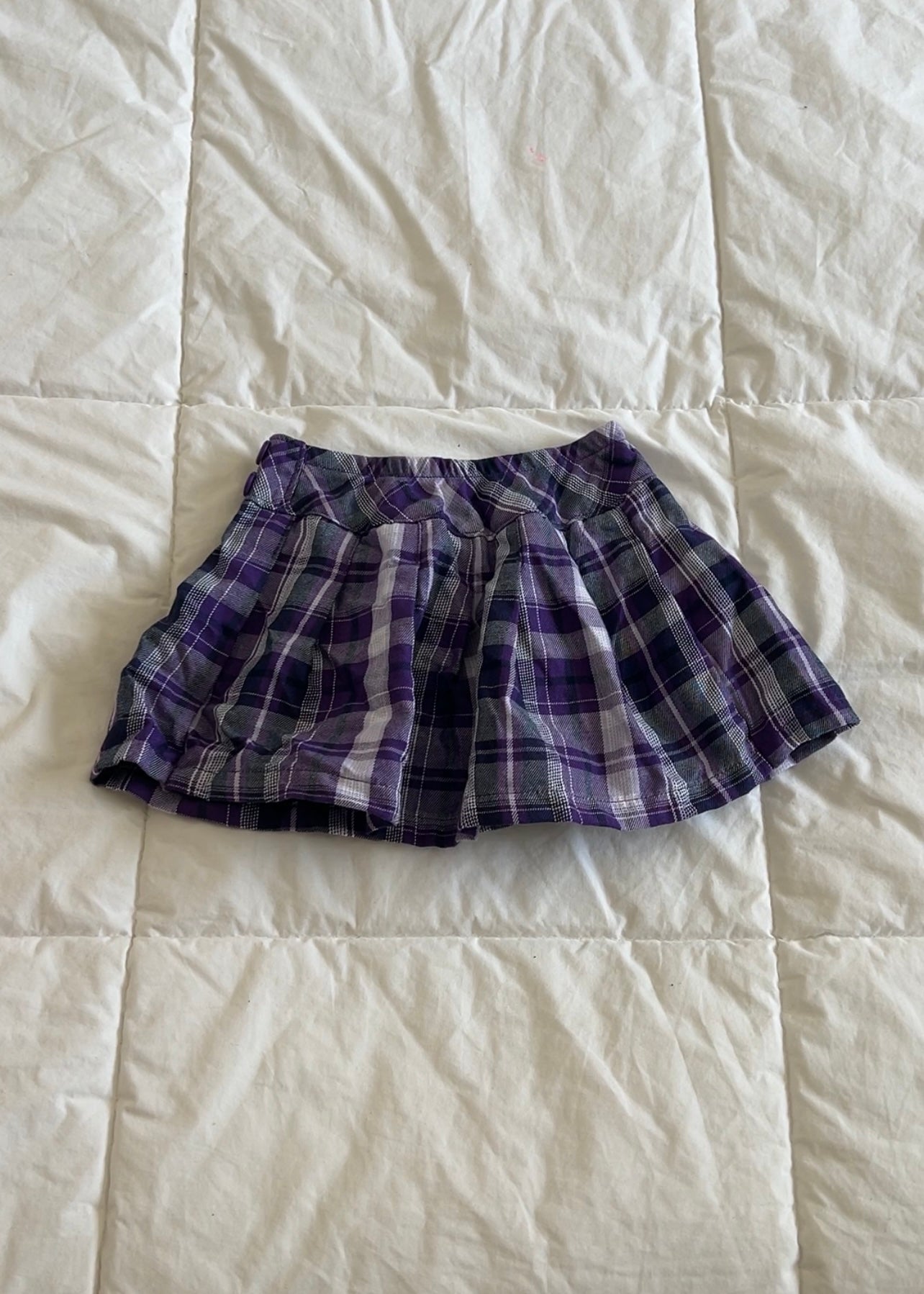 Purple Plaid Mini Skirt (2T)