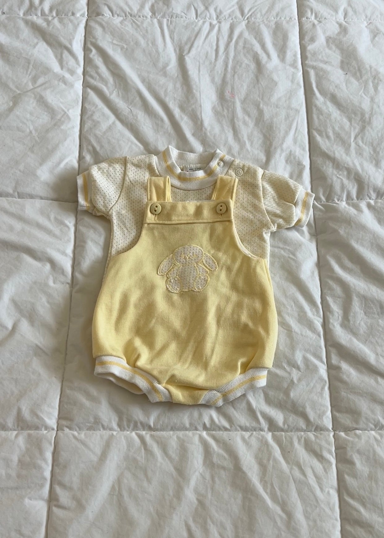 Vintage Yellow Bunny Set (Newborn)