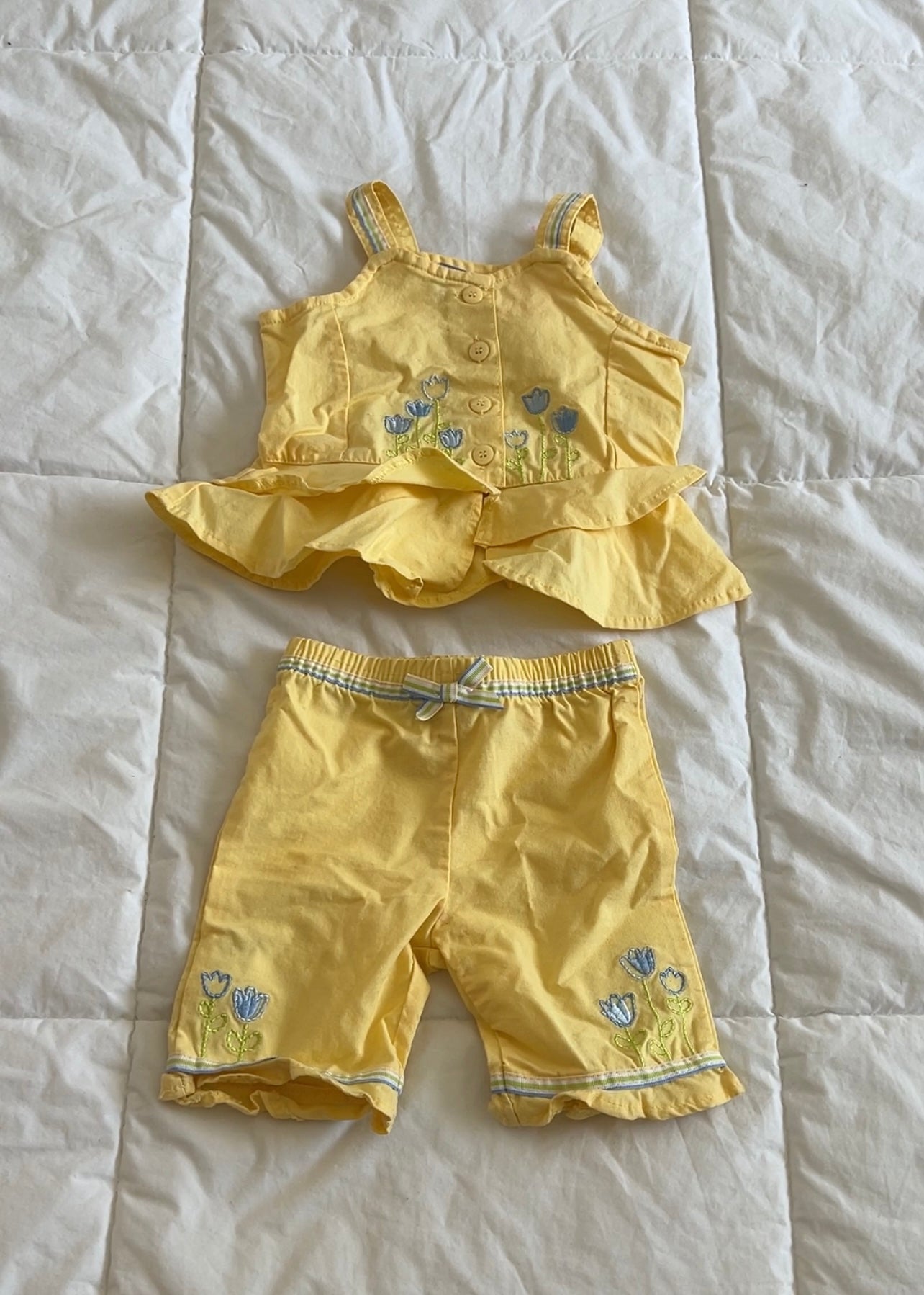 Yellow Flower Set (6/9 mo)