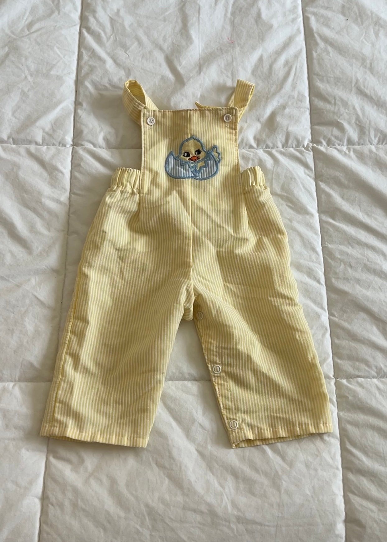 Vintage Yellow Chick Overalls (3-6mo)