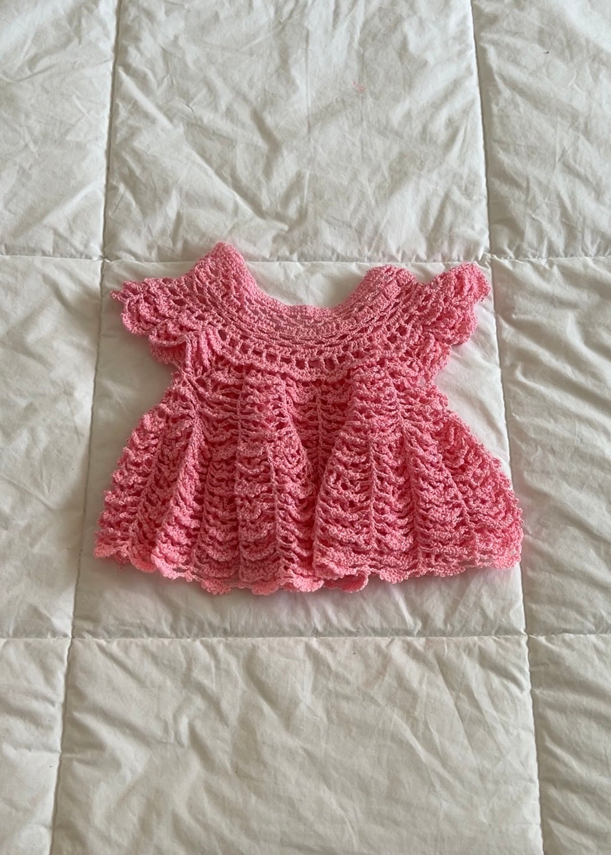 Pink Crochet Baby Doll Dres/Shirt (12 mo)