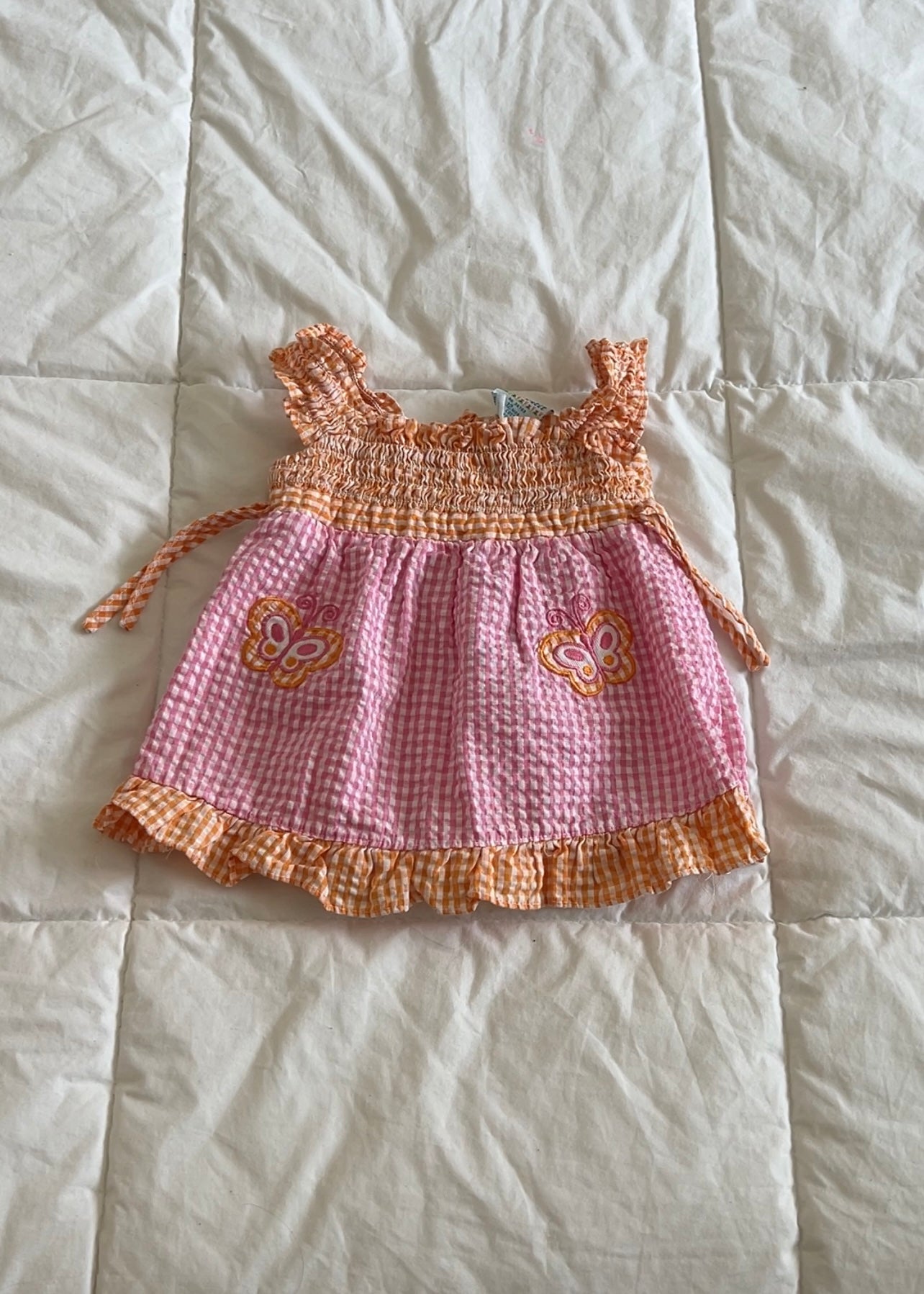 Pink & Orange Butterfly Dress (1T)