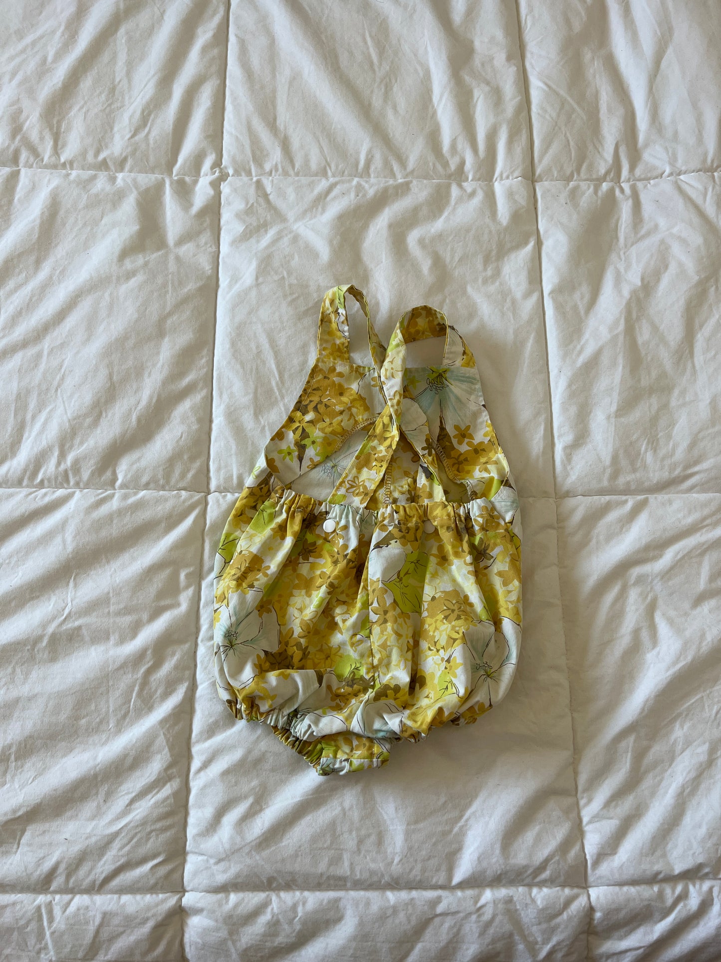 Yellow Floral Onesie (12 mo)