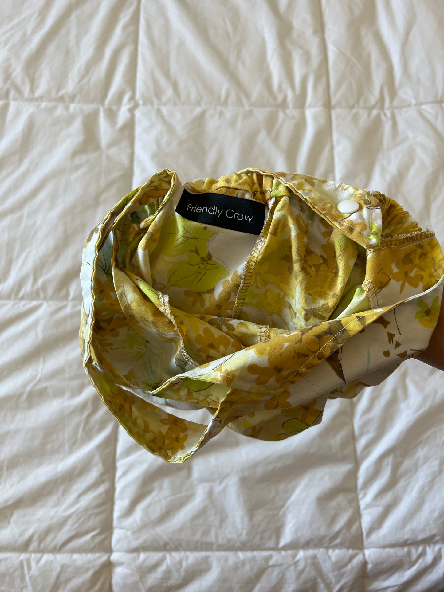 Yellow Floral Onesie (12 mo)