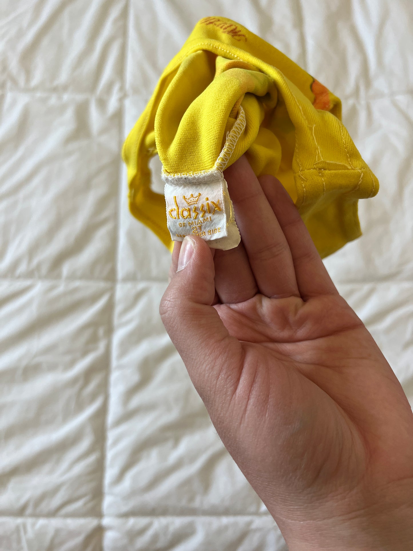 Yellow Vintage Miss America Swim Suit (6-12 mo)