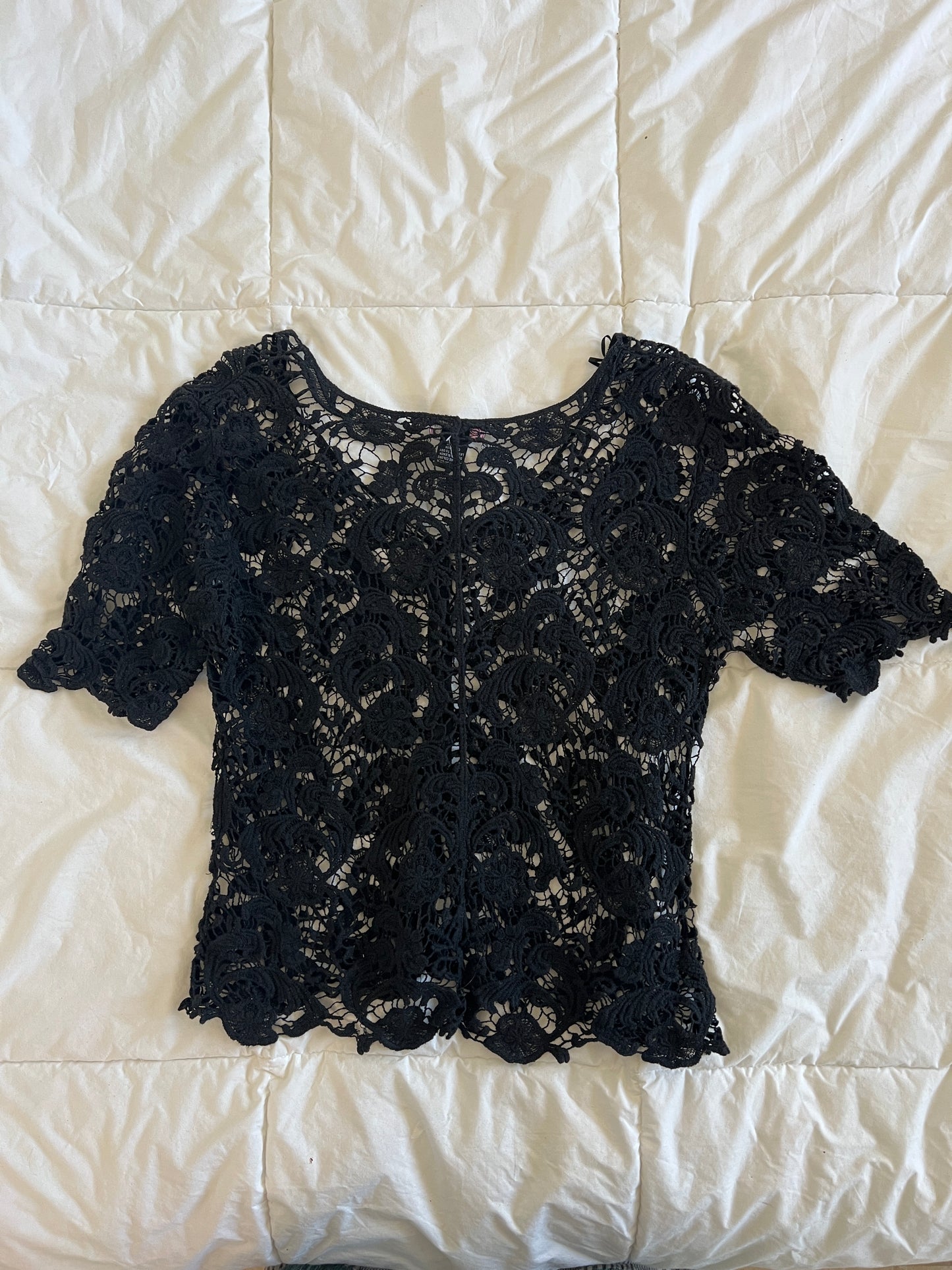 Black Knit LaceTop (L)