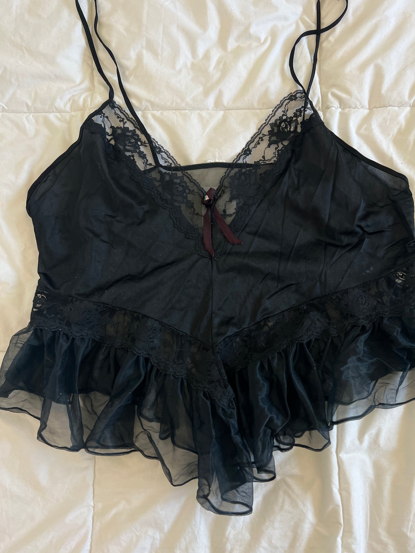 Black Lace Lingerie Top (XXL-2XL)