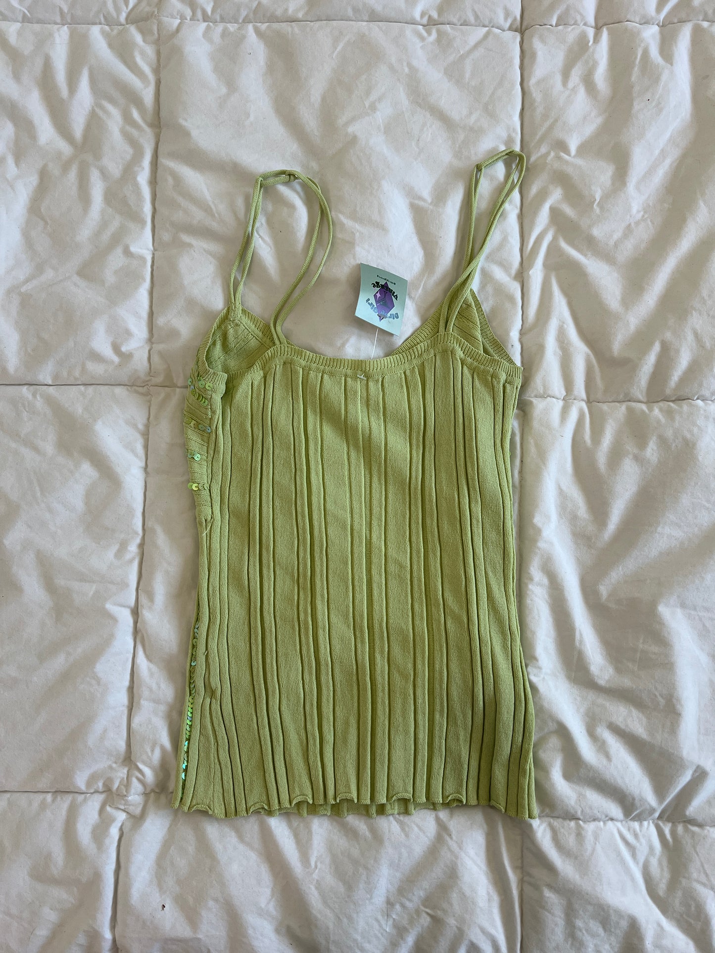 Y2k Green Sequin Tank (s)