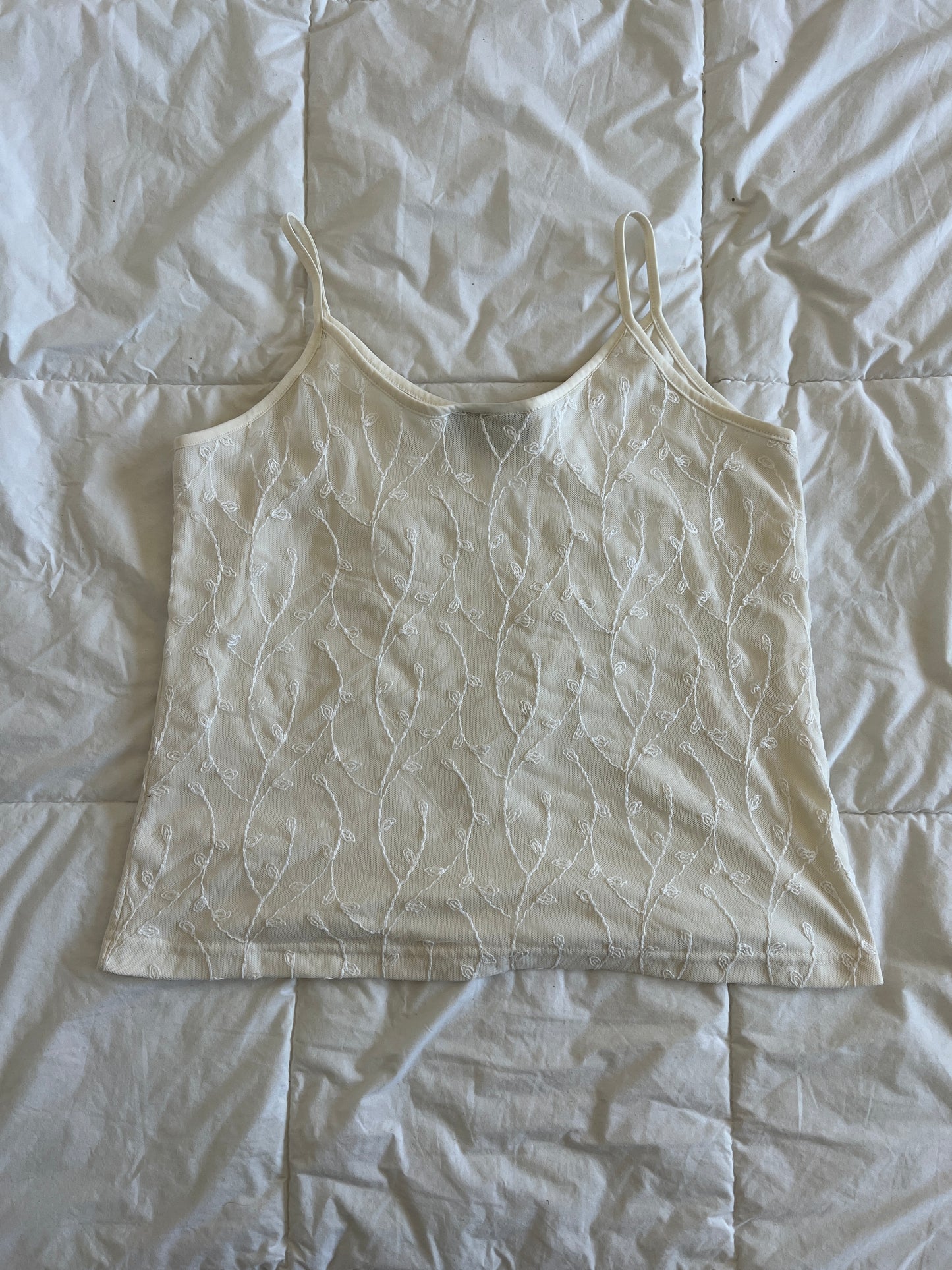 White Mesh Lined Cami (2xl)