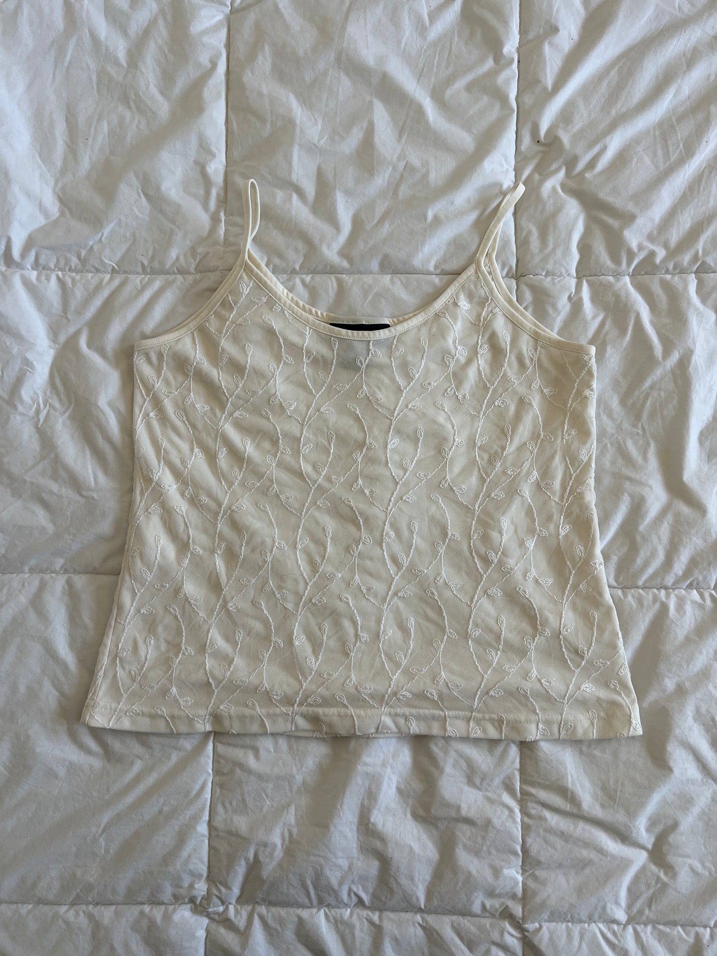 White Mesh Lined Cami (2xl)