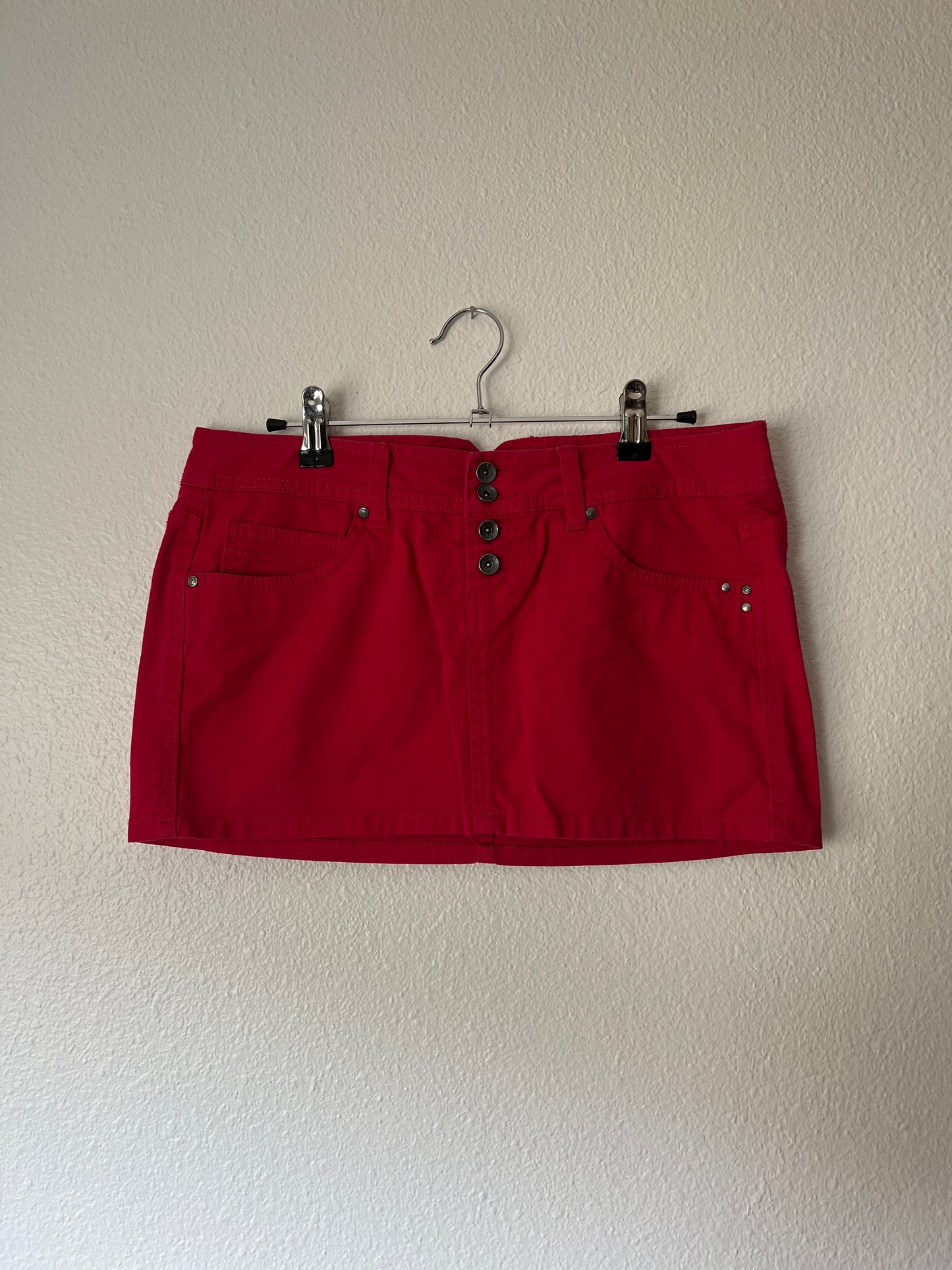 Y2k Red Micro Mini Skirt (s/m)