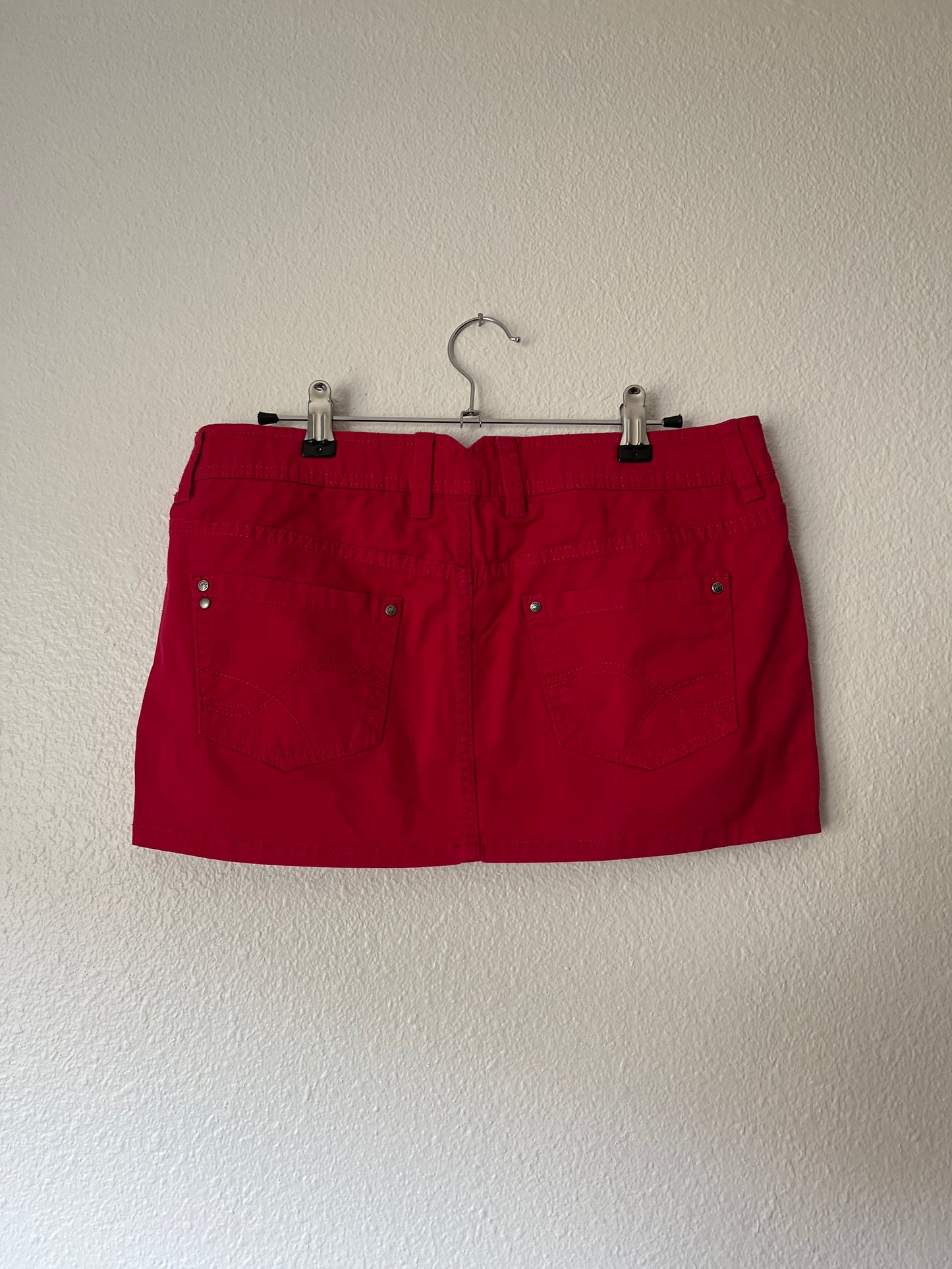 Y2k Red Micro Mini Skirt (s/m)