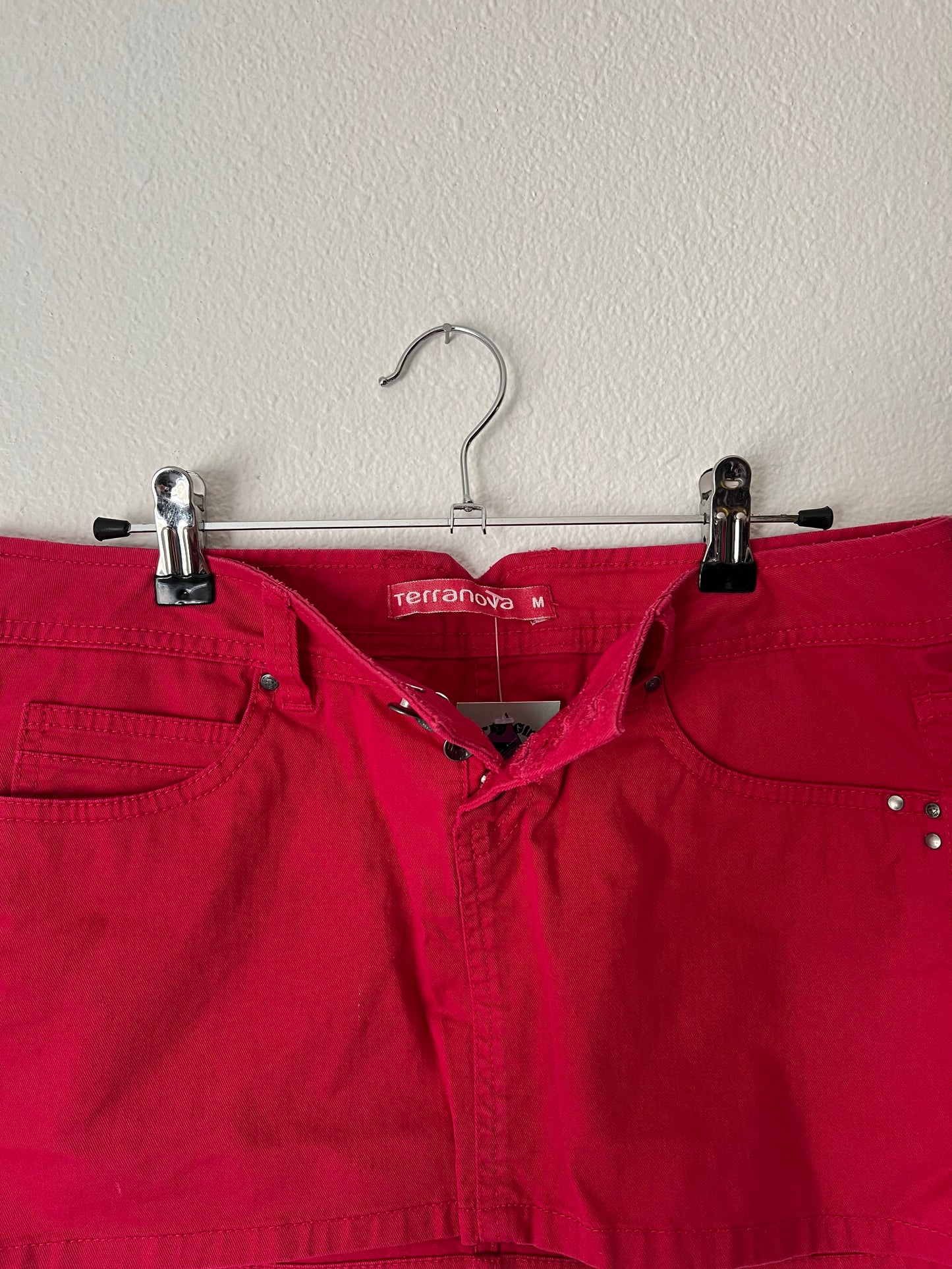 Y2k Red Micro Mini Skirt (s/m)