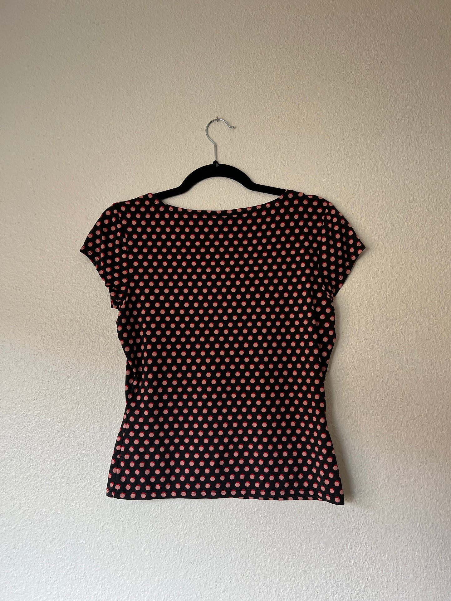 Black/Pink Polka Dot Top (s/m)