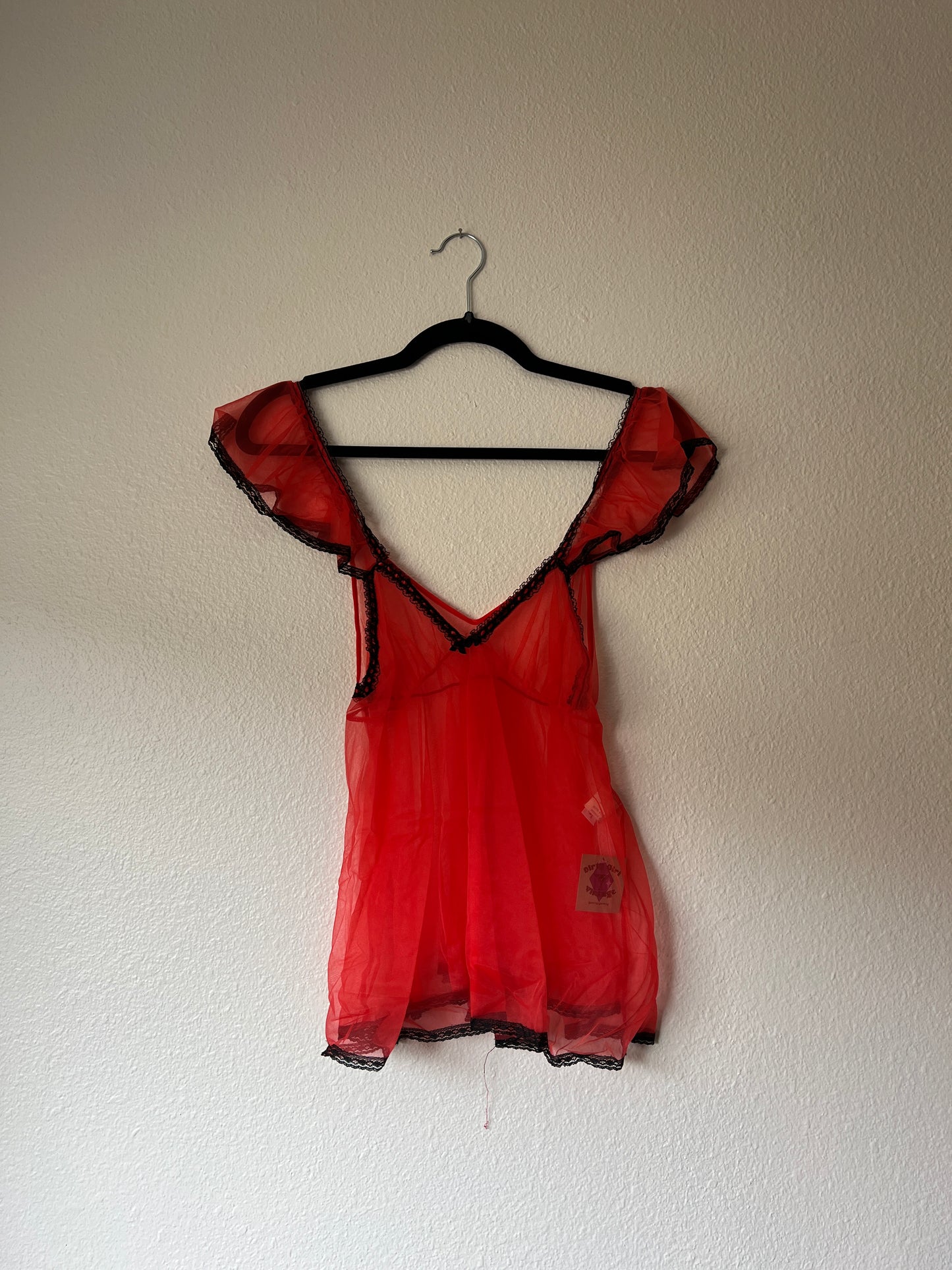 Vintage Fredericks of Hollywood Red Lingerie Top (xs/s/m)