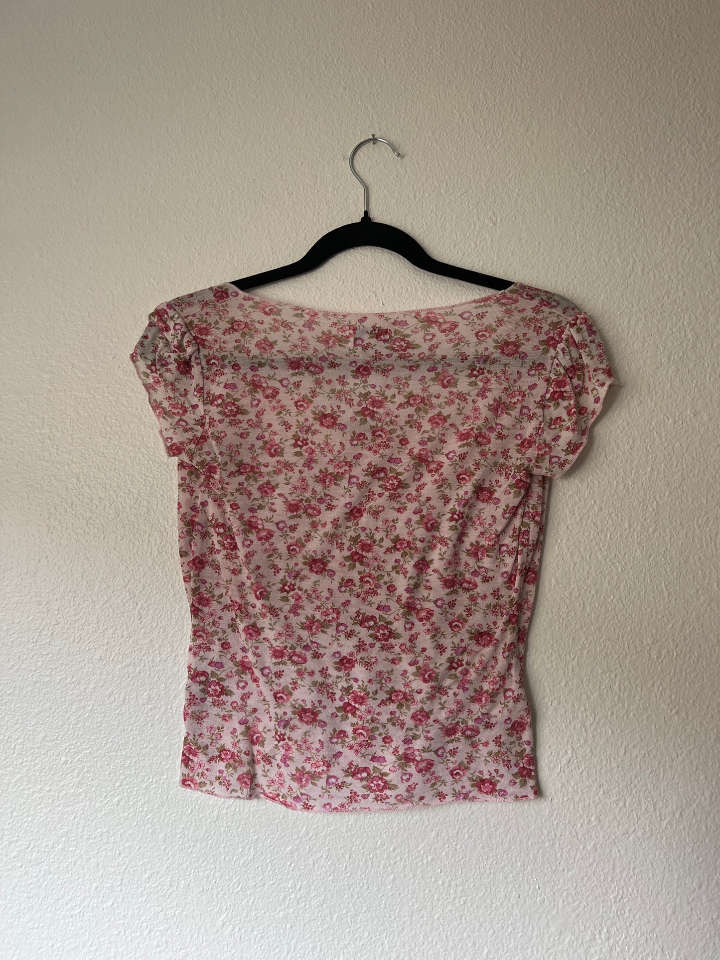 Y2k Floral Top (xs/s)