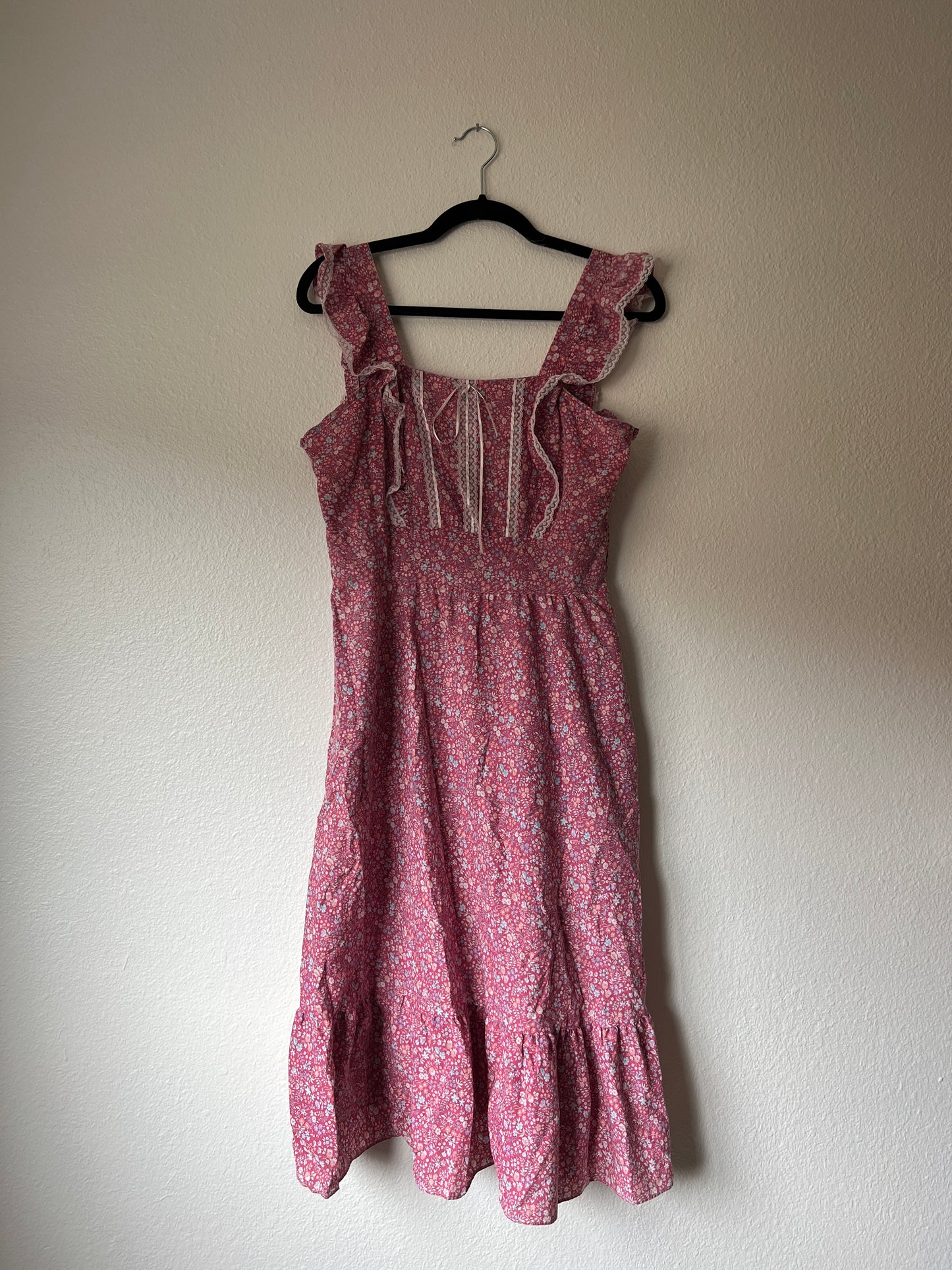 1970s Handmade Milkmaid Style Dress (S/M)