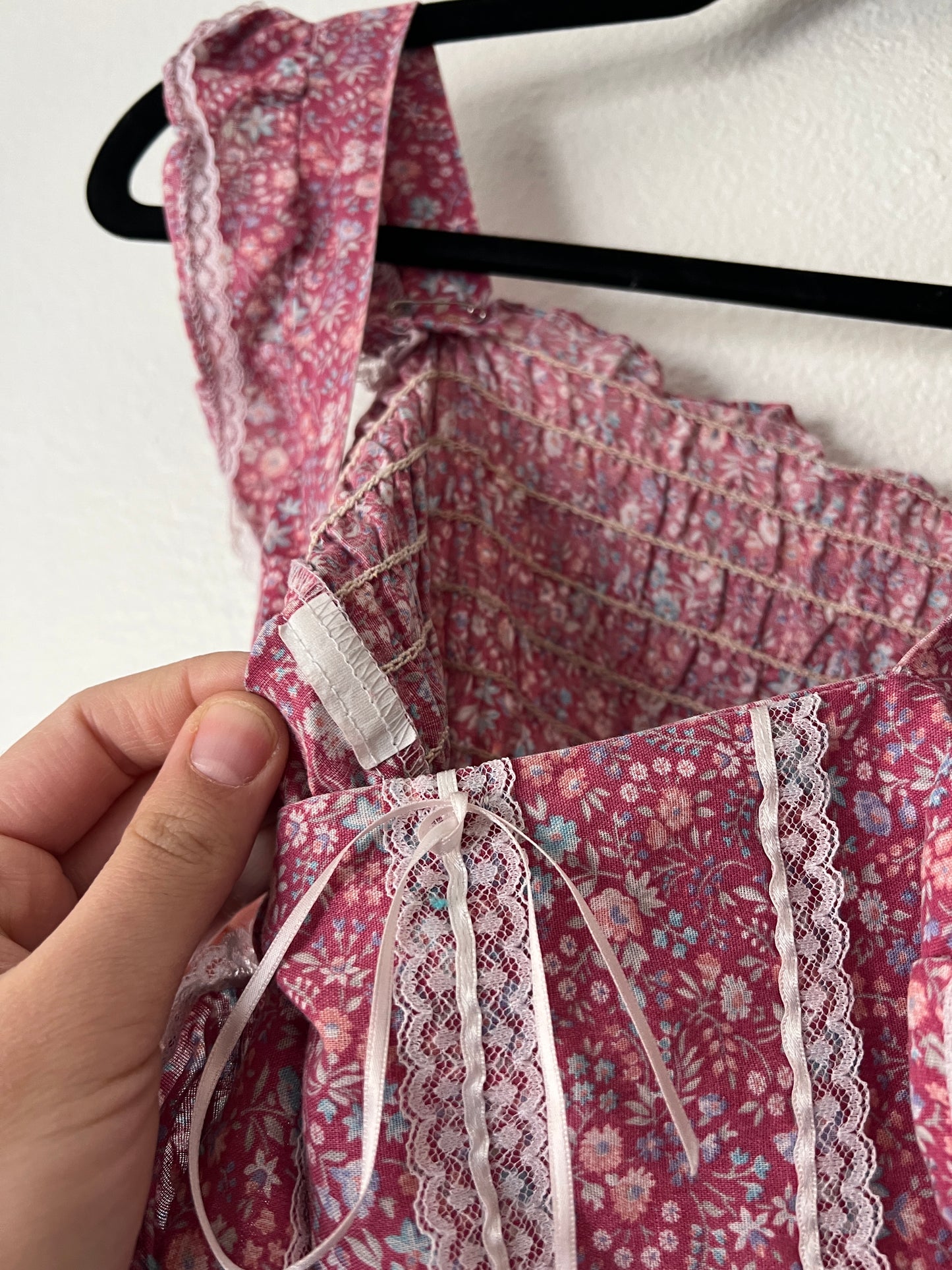1970s Handmade Milkmaid Style Dress (S/M)